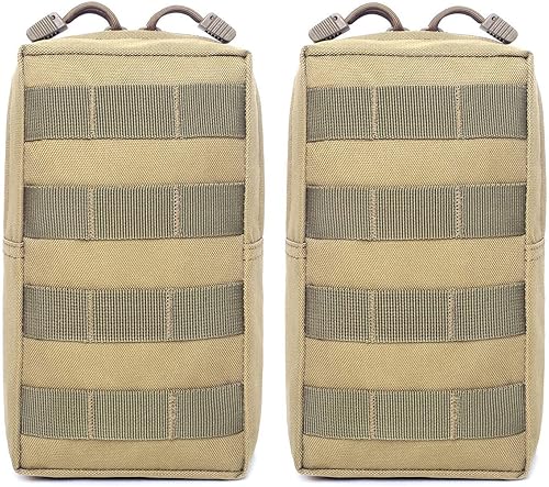 Miniatura 7 de Tacticool Paquete de 2 bolsas Molle - Bolsa táctica compacta resistente al agua EDC