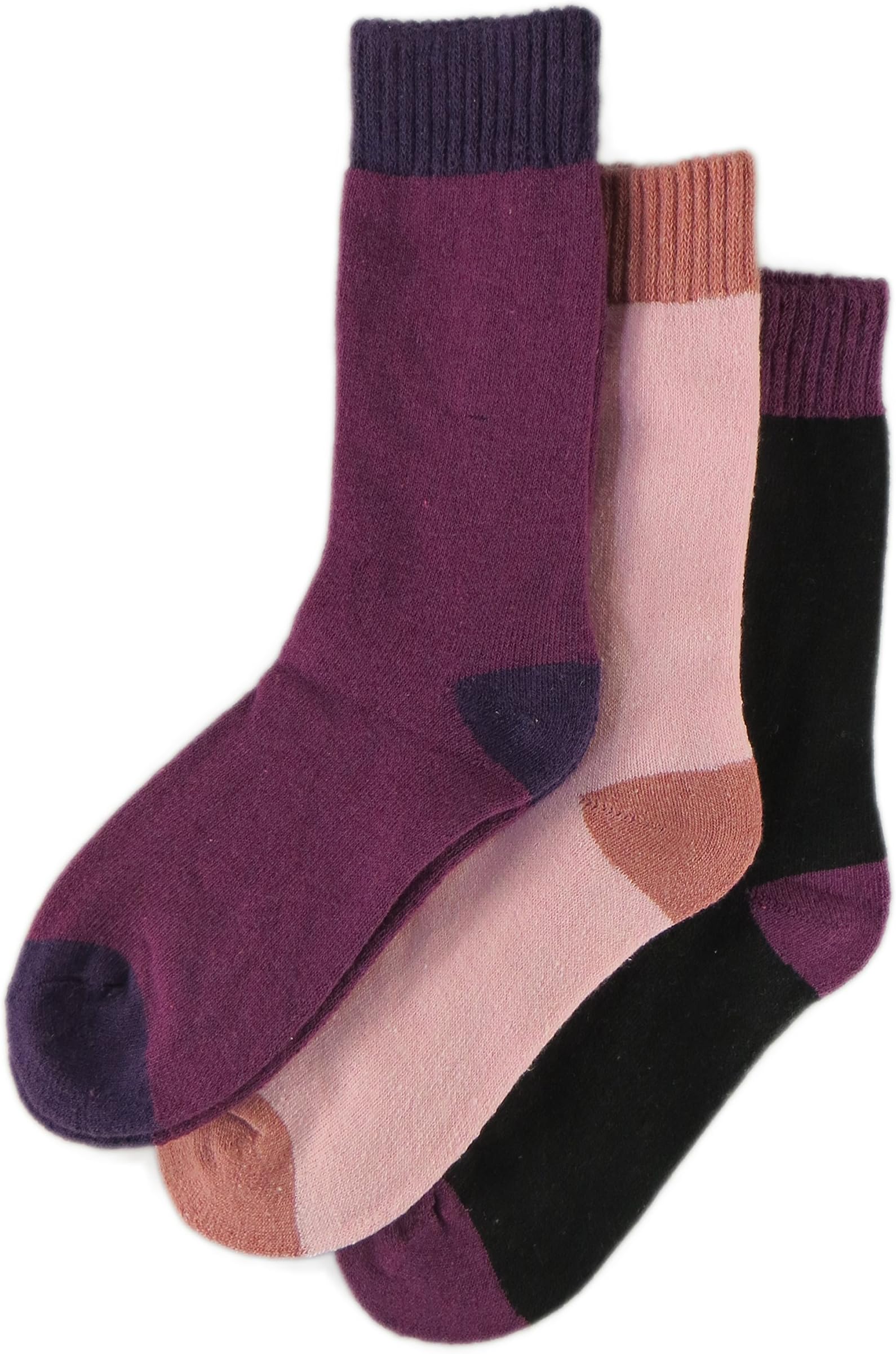 Ladies Merino Wool Socks, 3 Pairs, Outdoor Walking Work Boot Socks, UK 4-8