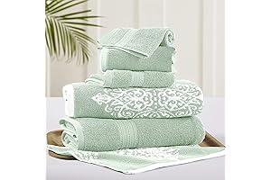 Amrapur Overseas Artesia Damask Sage Towels