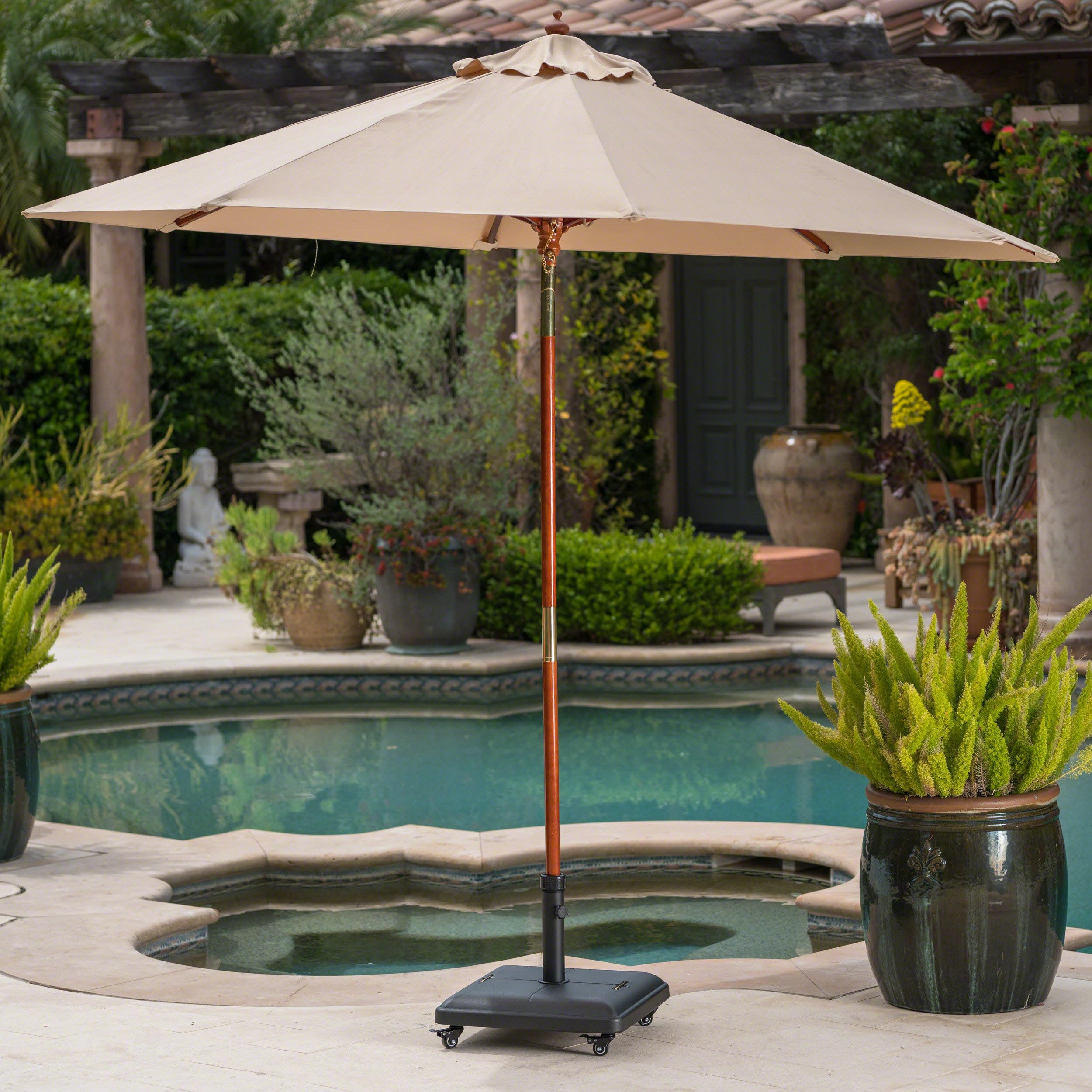 christopher knight patio umbrella Amazon.com : Christopher Knight Home Hayward 80lb Steel Square Umbrella  Base with Wheels, Black : Patio, Lawn & Garden