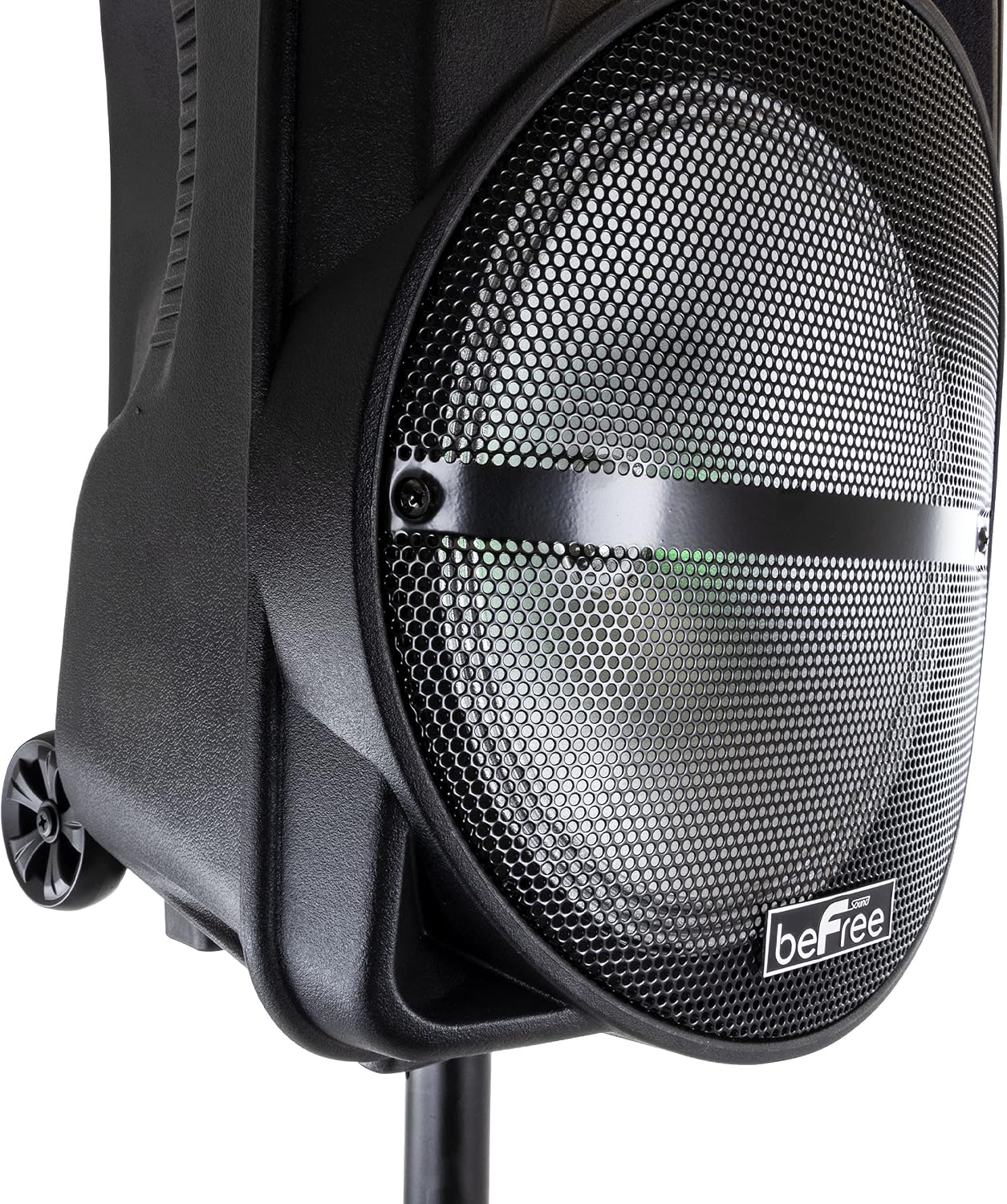 Speaker mounted on an extended stand