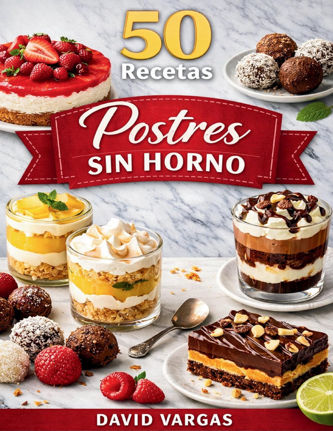 50 Recetas de Postres Sin Horno Fáciles y Deliciosos: Ideas dulces rápidas para disfrutar en casa todo el año (Spanish Edition)