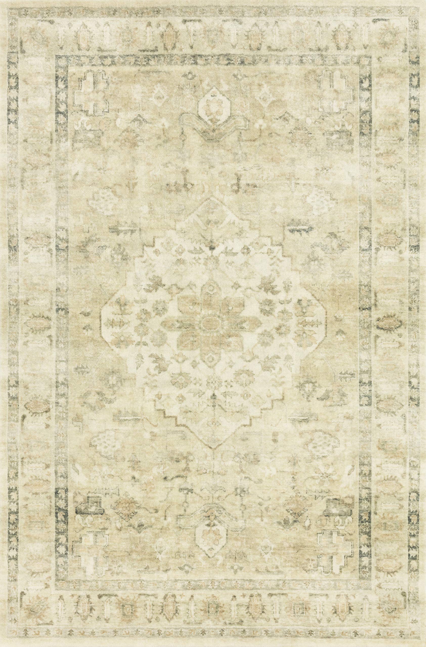 Loloi II Rosette Sand/Ivory 2'-6" x 9'-9" Runner Rug