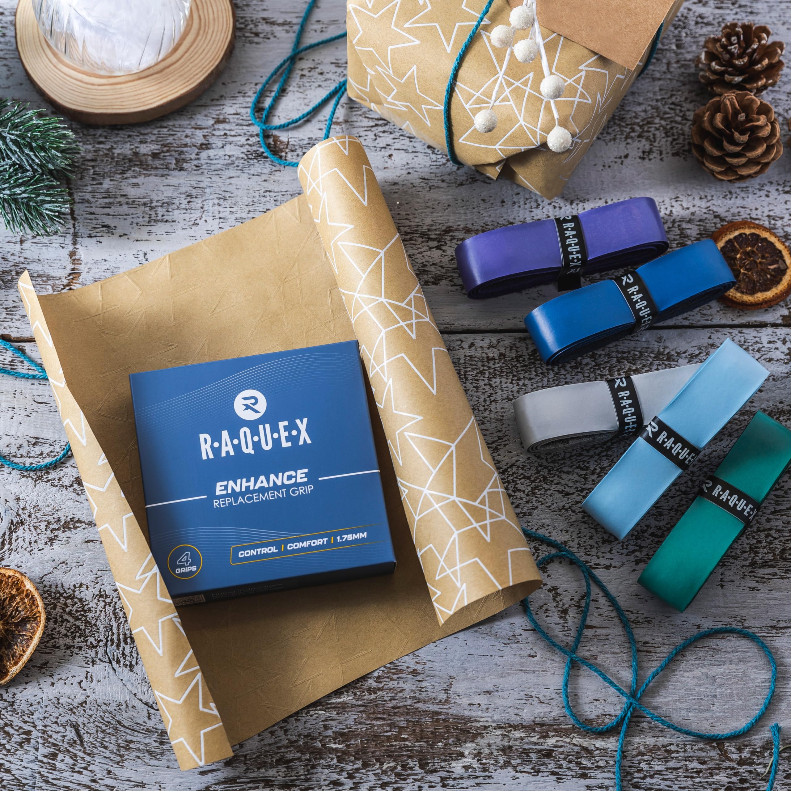 Raquex Enhance Grip Pour Raquettes : Grip De Tennis, De Badminton, De Padel, De Squash. 14 Couleurs. Grip De Remplacement Raquette De Tennis Autocollant De Qualité Supérieure (Orange