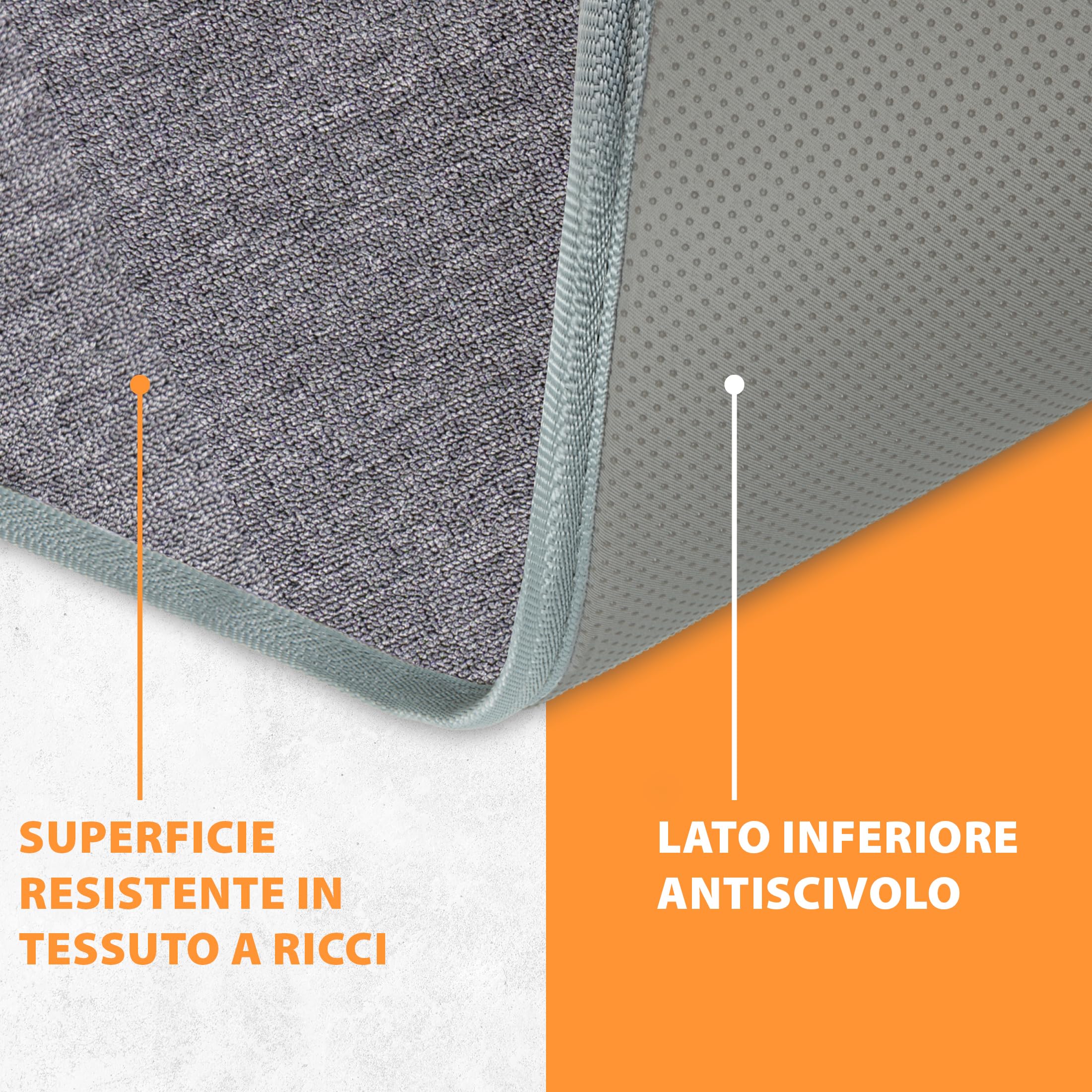 Mi-Heat Warm-Feet Tappeto Riscaldante per Piedi (55x110cm) – Tappetino Scaldapiedi Infrarossi con Timer e Dimmer, ca. 40°C – Base Antiscivolo Ufficio, Grigio