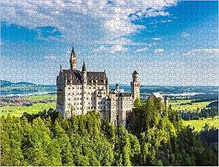 Jigsaw Puzzles 1000 Pieces for Adults -Neuschwanstein Castle in Fussen Bavaria Germany Premium Wooden Perfect Interlocking Clear Printing