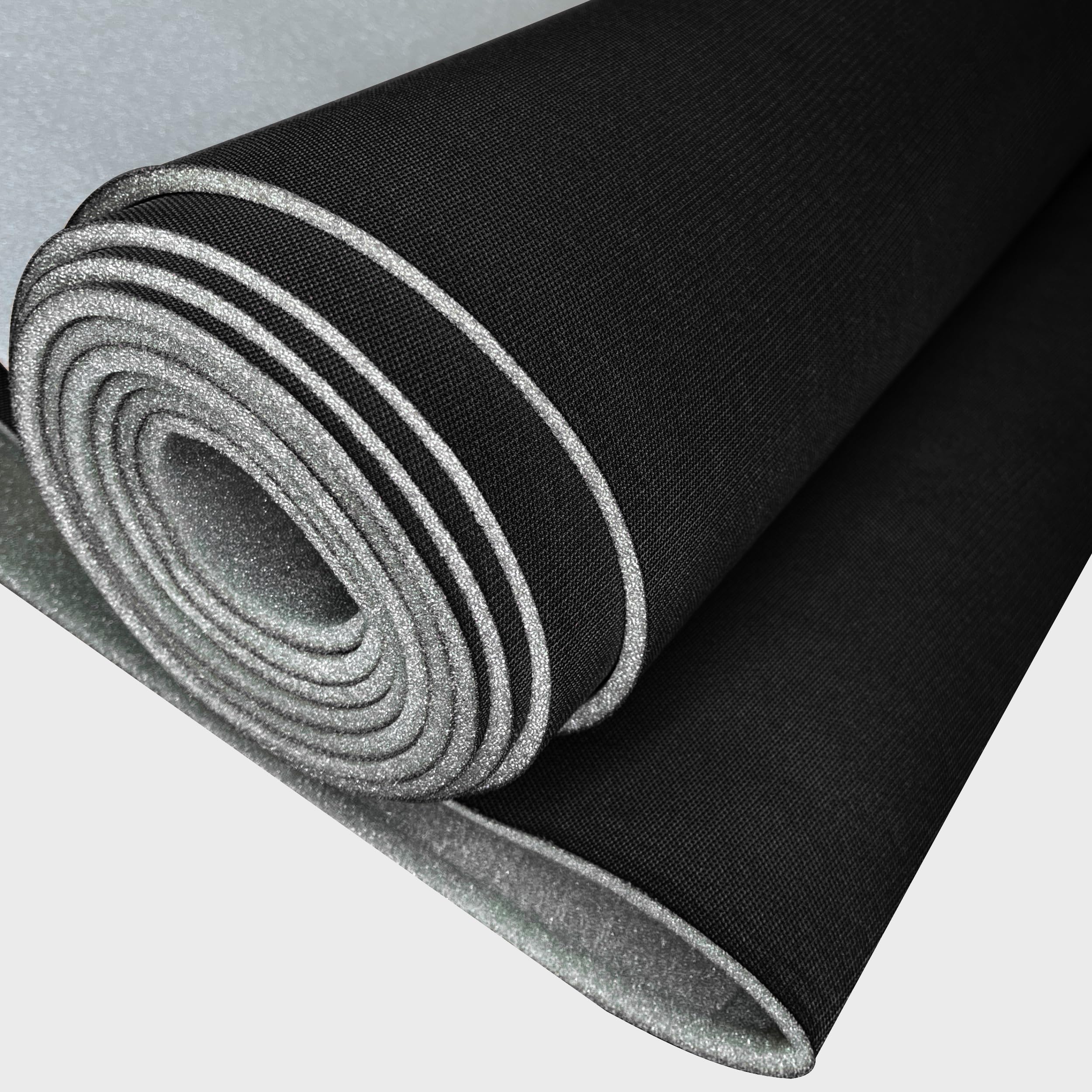 Fabric Empire 3/16 Black Ink Foam Backed Flat Knit Headliner Fabric, 60' Wide, Sold by the Yard