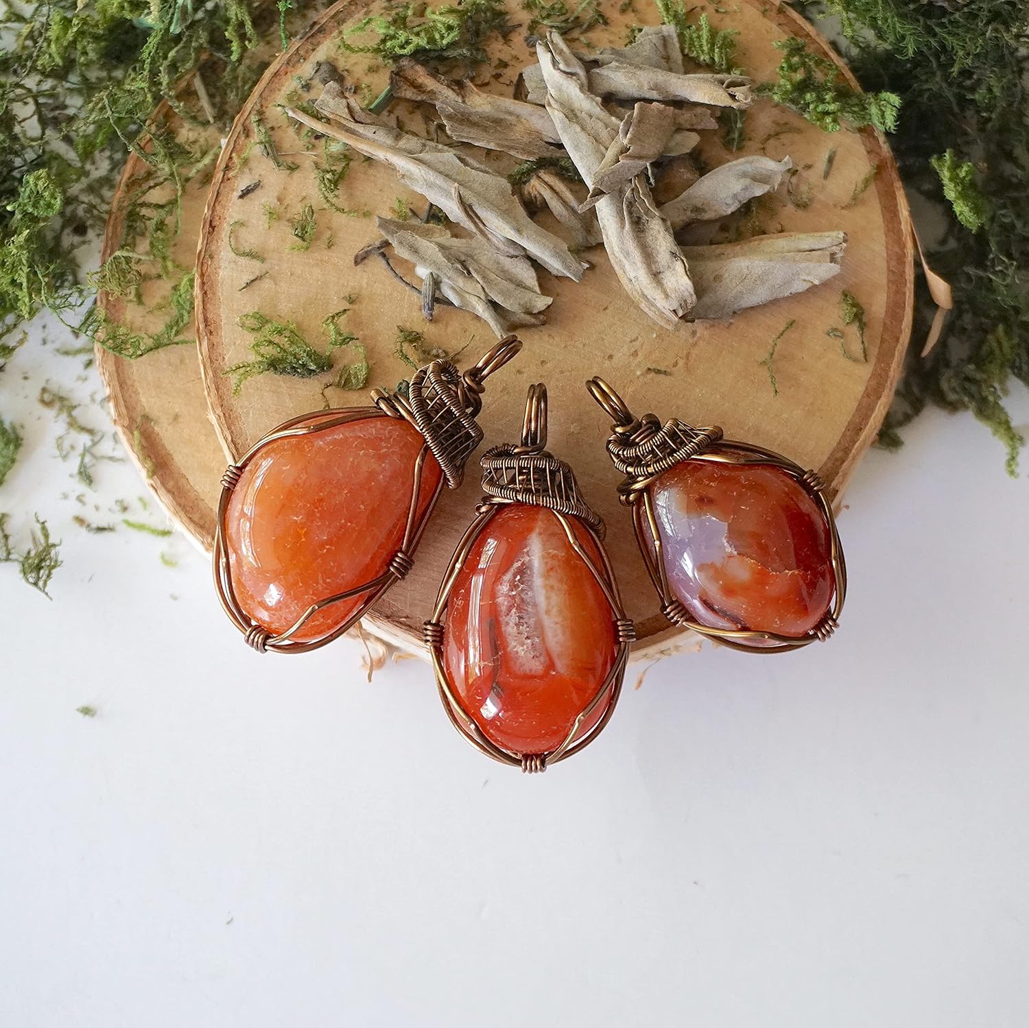 Women's & Men's Alternative Birthstone Crystal Necklace Antique Bronze - Chain - Image 4