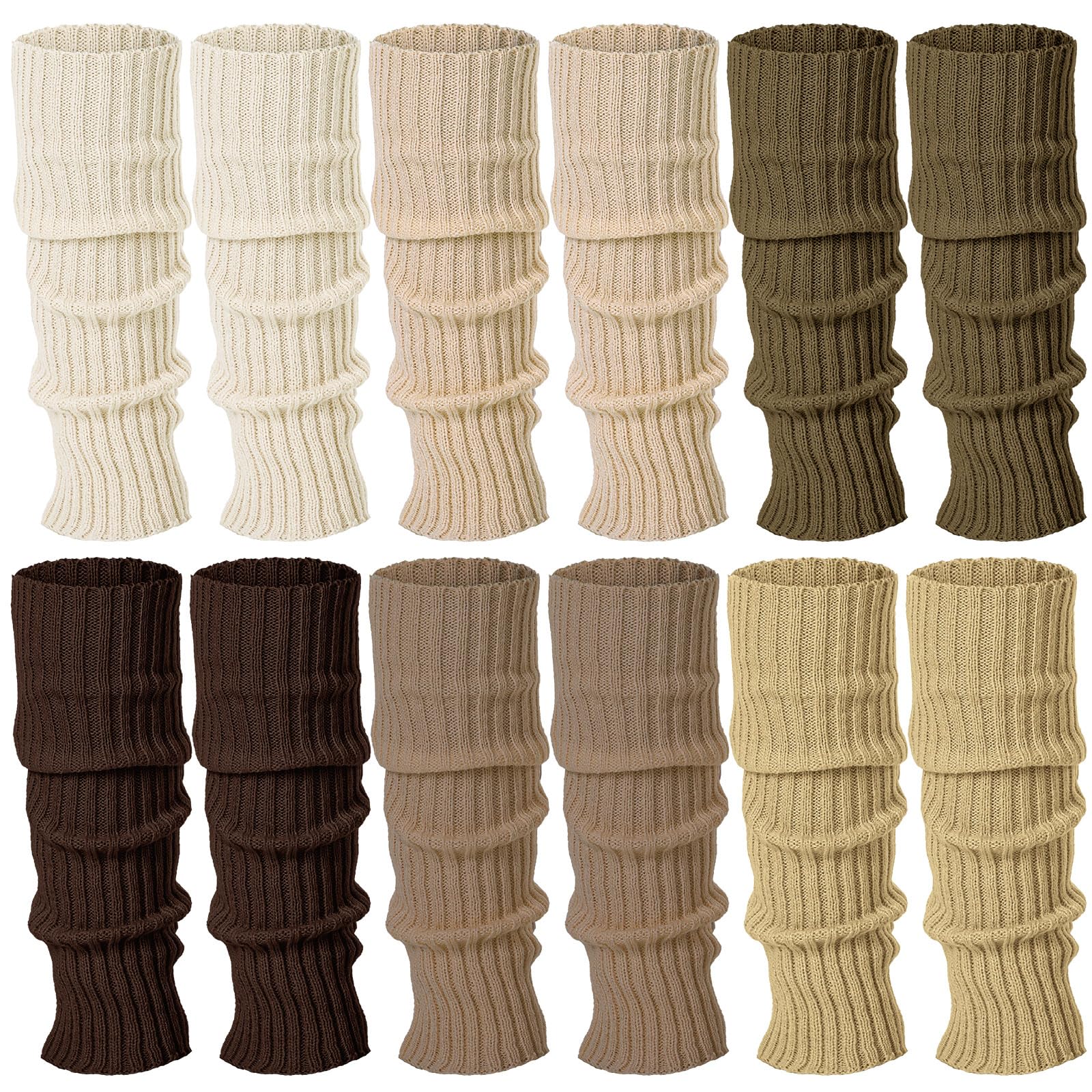 Sintege 6 Pairs Leg Warmers for Girls Women
