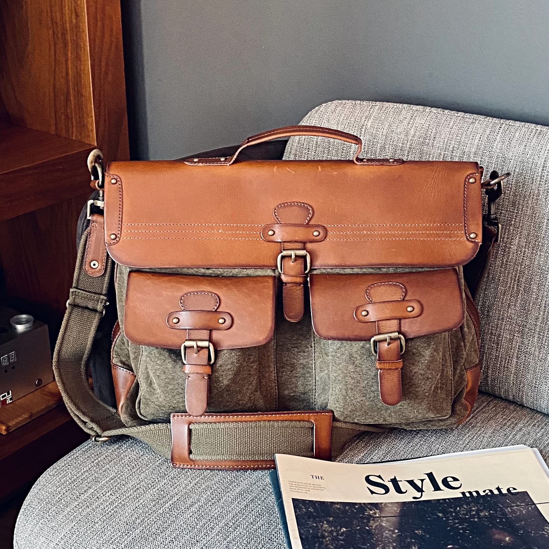 DRAKENSBERG Messenger Bag 'Milo' - shoulder bag and briefcase with laptop compartment up to 15