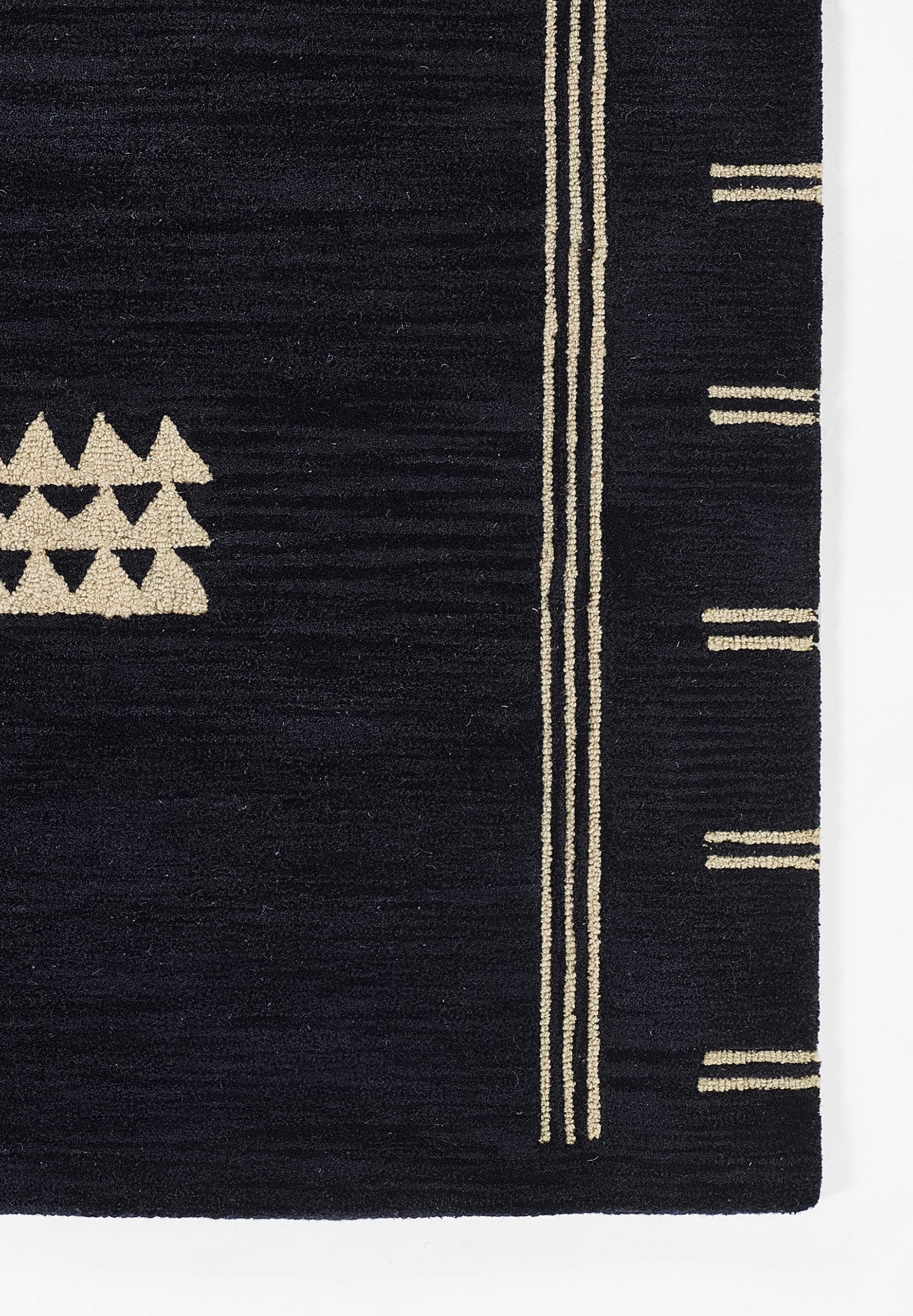 Momeni Simba Wool Hand Tufted Contemporary Indoor Area Rug, Navy, 5' X 8'