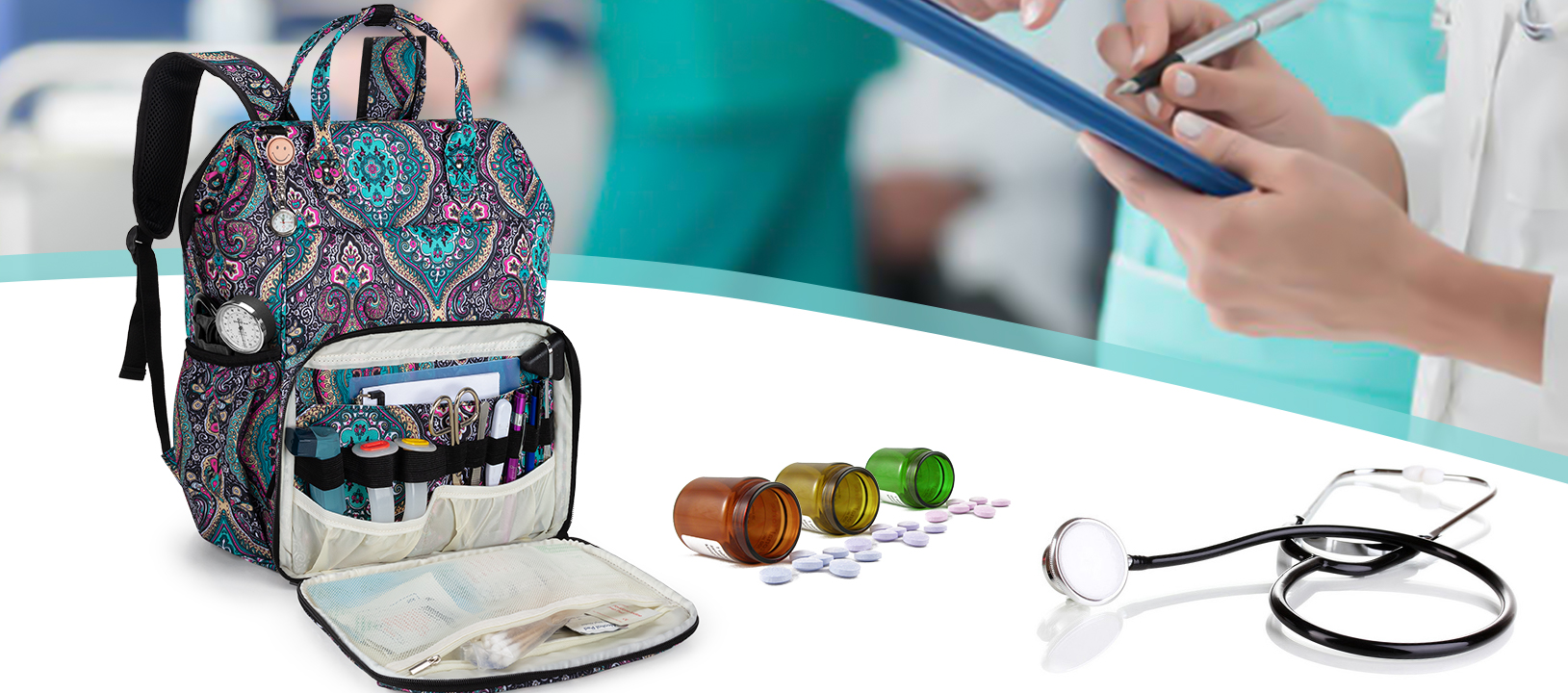 Amazon.com: LoDrid Nurse Bag, Heavy Duty Nurse Work Backpack for