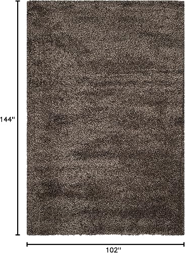 Miniatura 2 de Safavieh - Alfombra de área de 8 pies 6 pulgadas x 12 pies, marrón, sin pelusa, fácil cuidado, 2 pulgadas de grosor, pzonas de alto