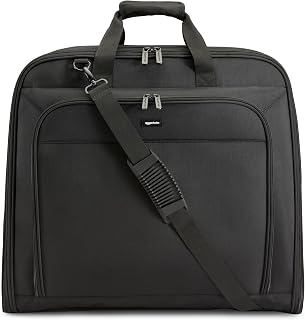 Amazon Basics 43" Carry-On Garment Bag for Travel, Spacious Suit Carrier with Shoulder Strap