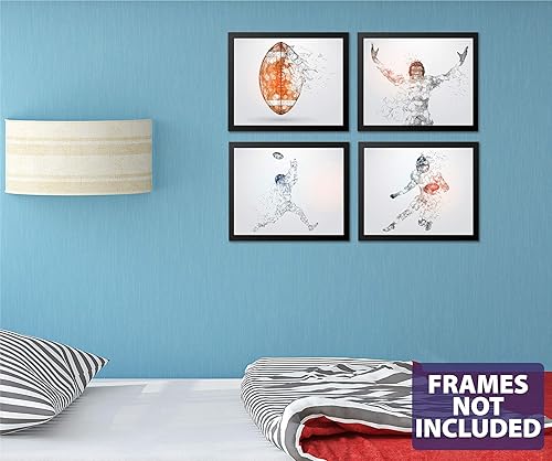 Miniatura 3 de Football Wall Art - 4 pack - Football Player Wall Decals - 0545