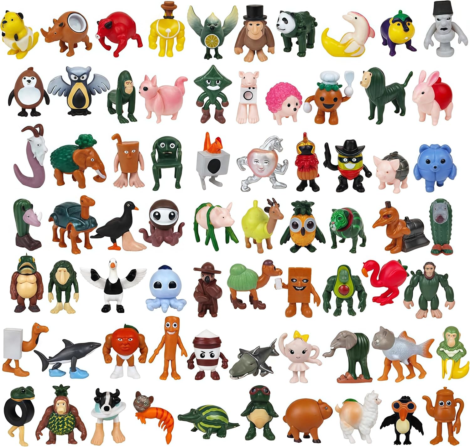 72 PCS Italian Brainrot Steal a Brainrot Toys, 1.8" Tralalero Tralala Action Figure, Tung Tung Tung Sahur Doll, Brain Rot Birthday Decorations, Kids Party Favors Gift