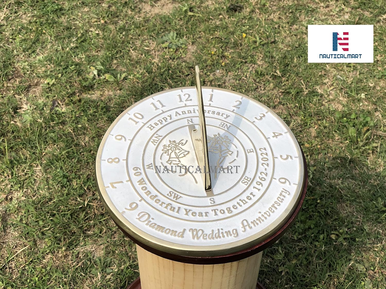 NauticalMart 60th Diamond Wedding for Parents, Grandparents, Couples, for Him or Her, Husband or Wife, Wonderful Year Together Personalized Gifts - 8 inches