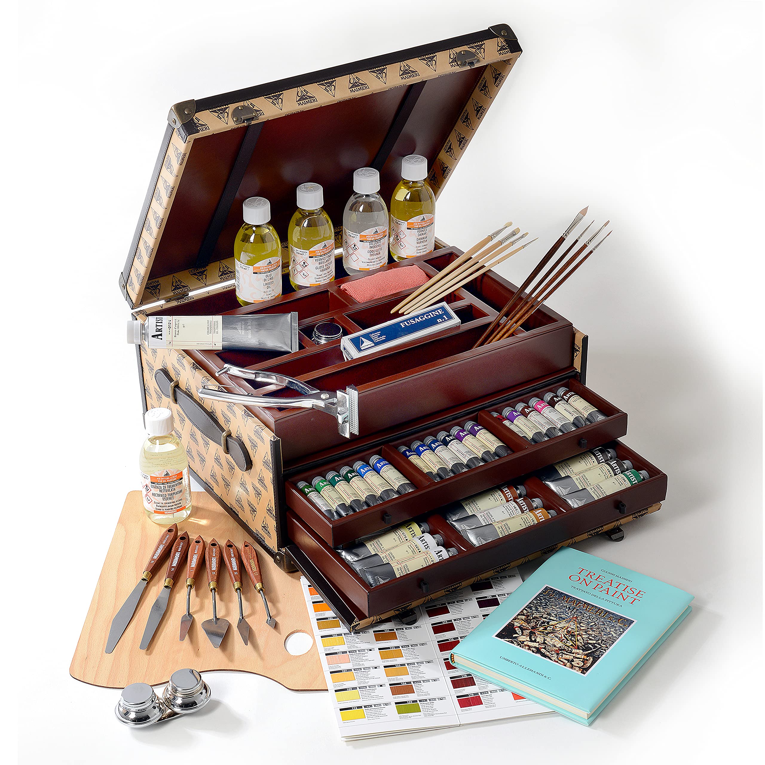 MAIMERI Artisti - Coffret vintage extra-luxueux couleurs à l'huile traditionnelles - 83 pièces