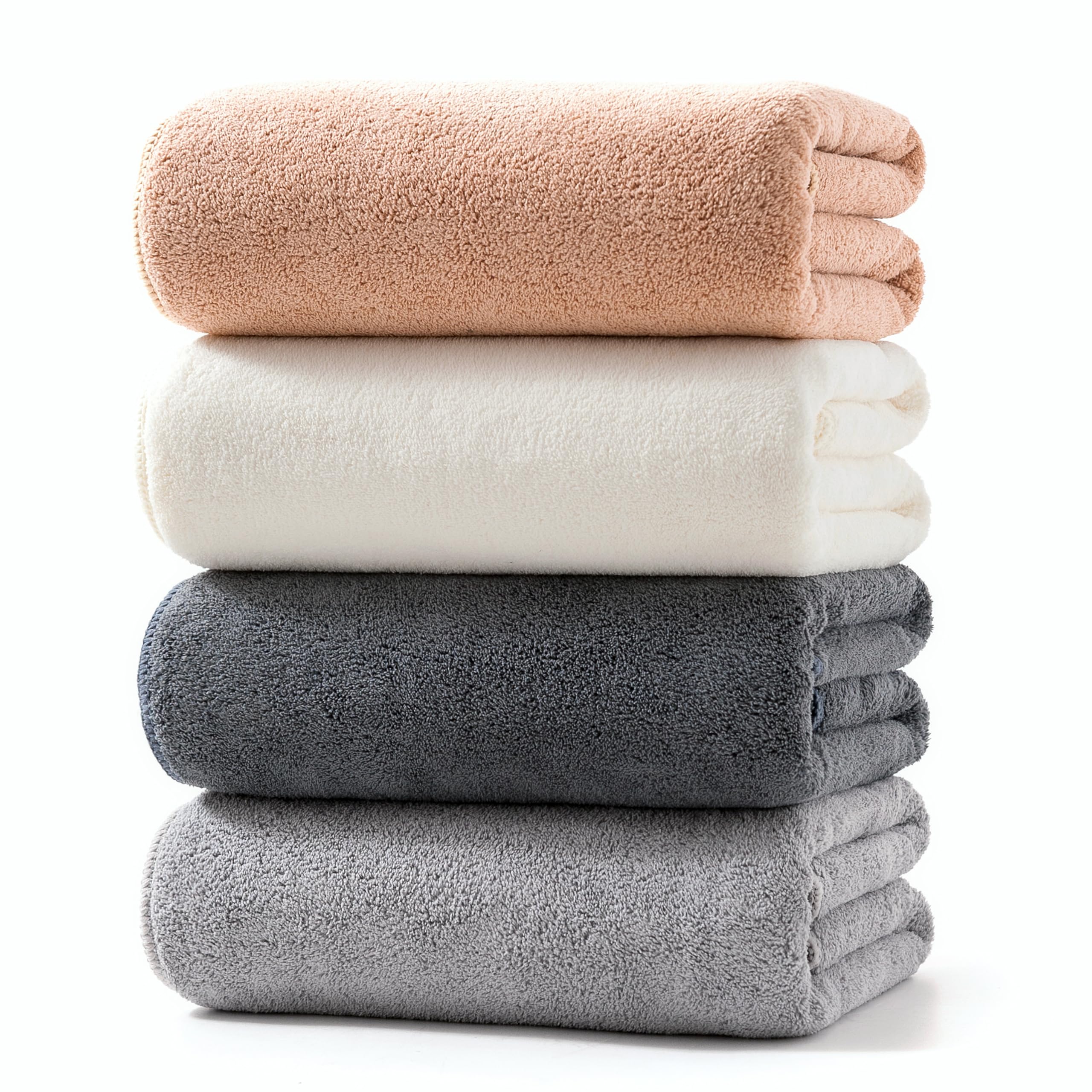 Lumimi Towels 4 Piece Microfiber Bath Towel Set