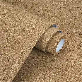 WESTICK Rolo de cortiça natural papel de parede decorativo de cortiça quadros de avisos autoadesivos para artesanato de escritório, papel de parede de cortiça para paredes de sala de aula, forro de