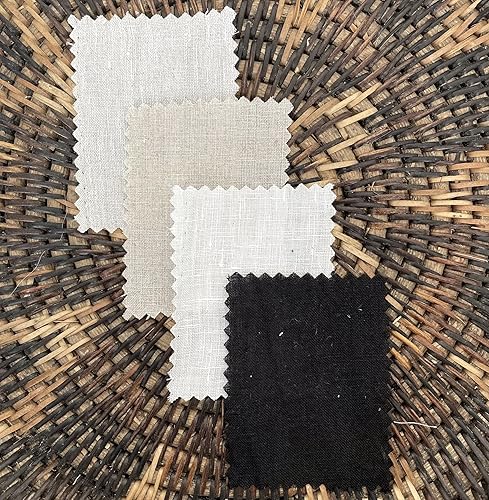 Miniatura 2 de Tela de lino natural oscura y ligera de alto trenzado  Material versátil y duradero para creaciones elegantes, ideal para coser y decoración del
