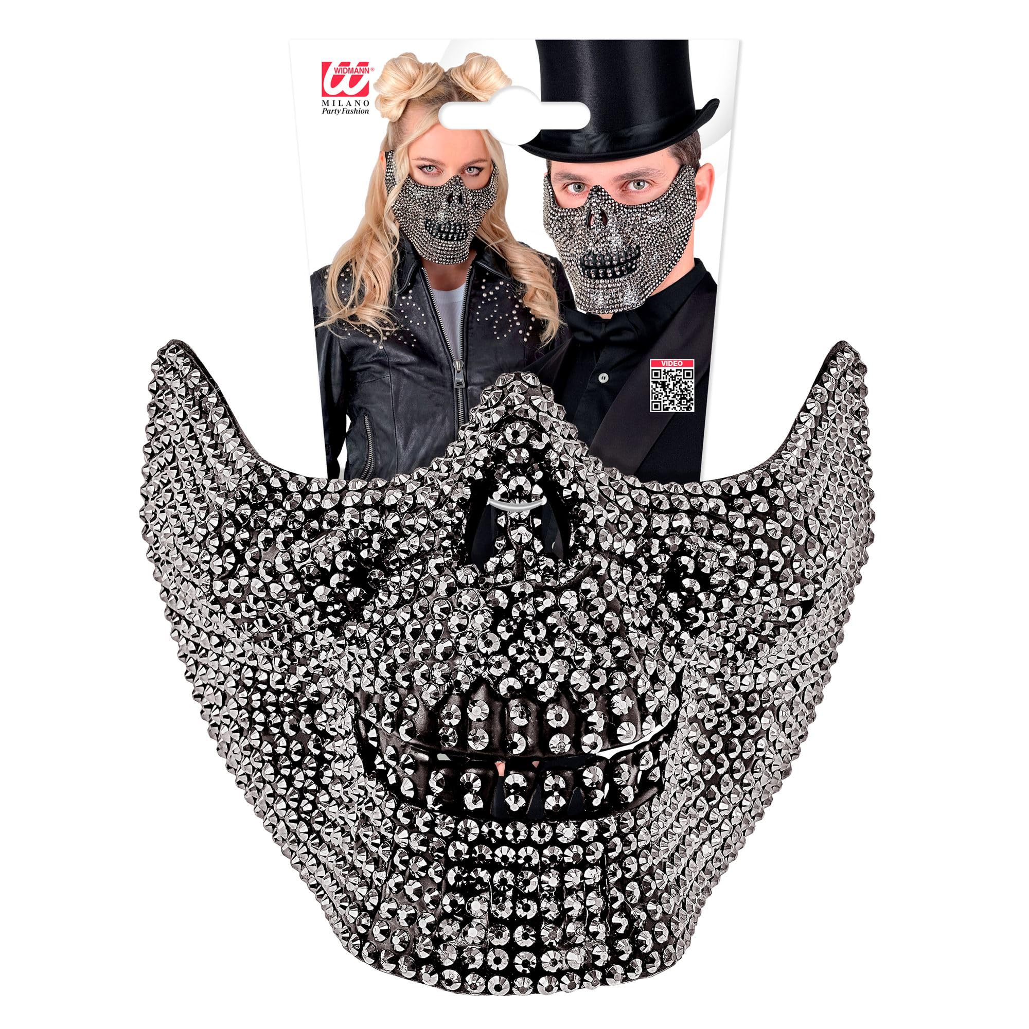 W WIDMANN MILANO Party Fashion 12008 mask, silver - Image 2