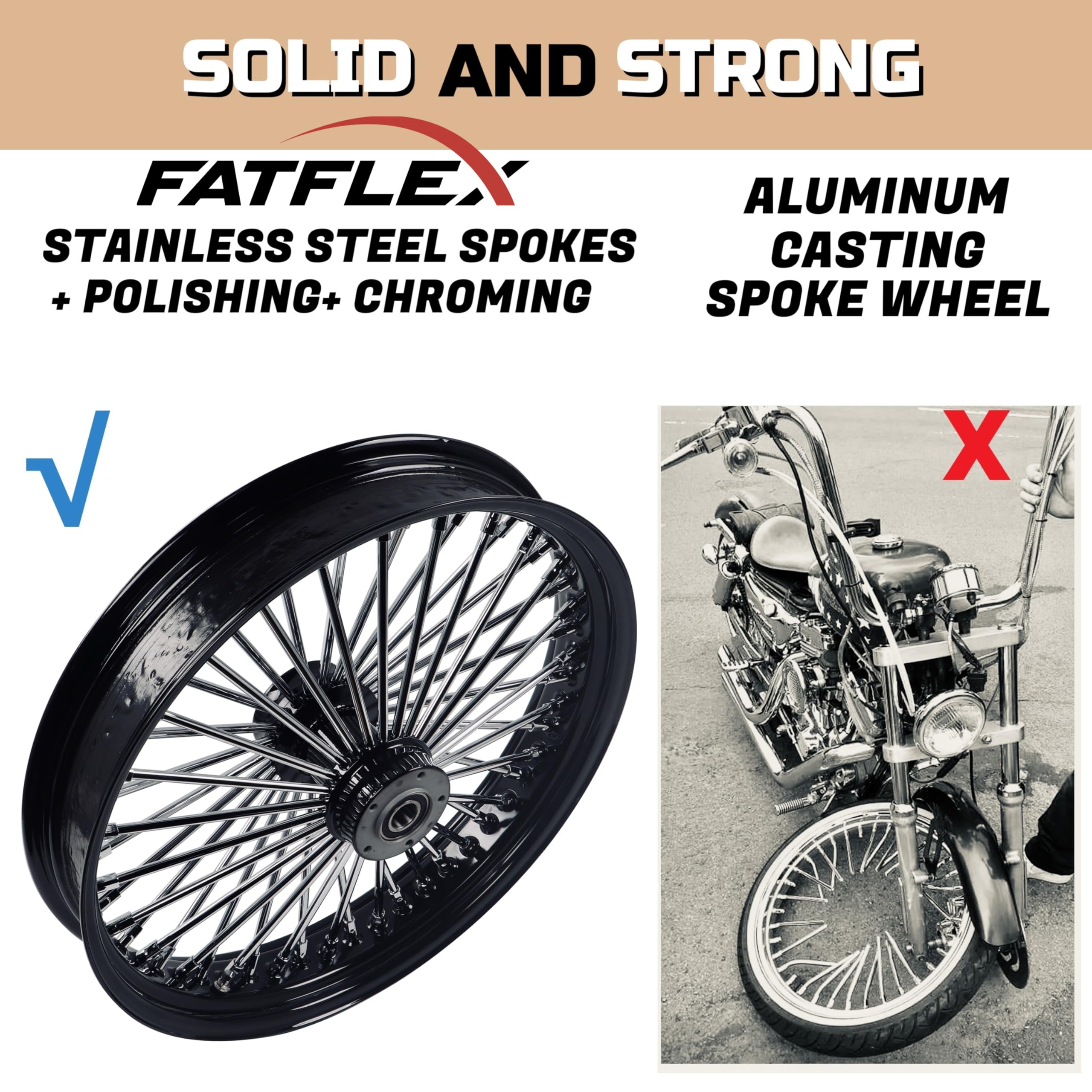 Amazon.co.jp: FatFlex フロントホイール Harley Touring 2000-2007 21