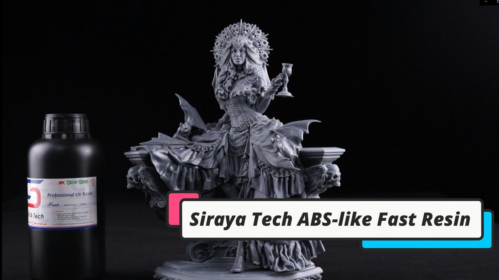 Image of Siraya Tech Fast ABS-Like 3D Printer Resin 405nm UV-Curing 8K Resin Easy to Print Non-Brittle High Precision Standard Photopolymer Resin 3D Print Liquid for LCD DLP 3D Printing(Metal Grey, 1kg)