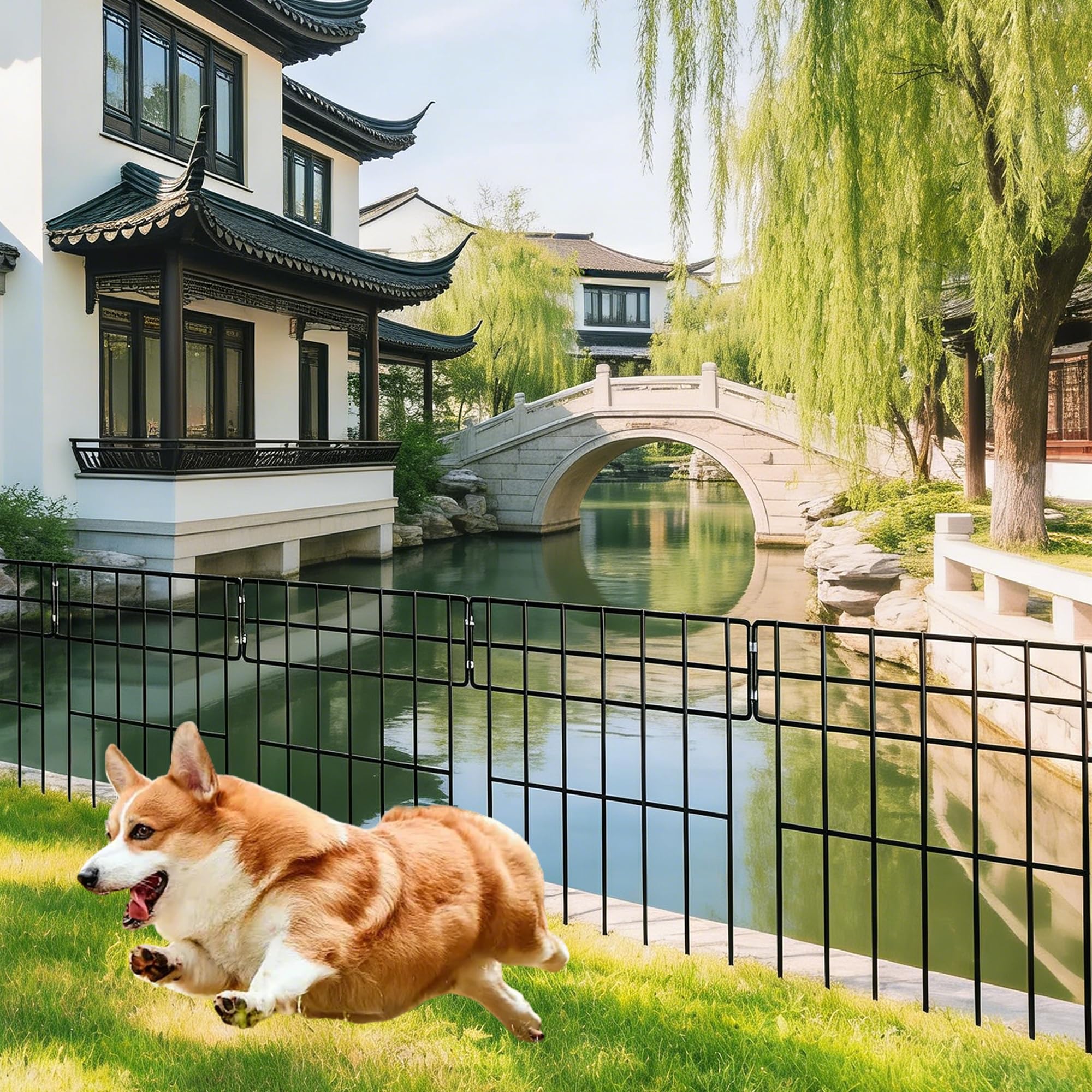 10pcs Giardino all'aperto Recinzione Anti-animale, Prevenire Danni Agli Animali, Patio Border Animal Fencing per Dog Rabbit Yard Patio Outdoor Decor