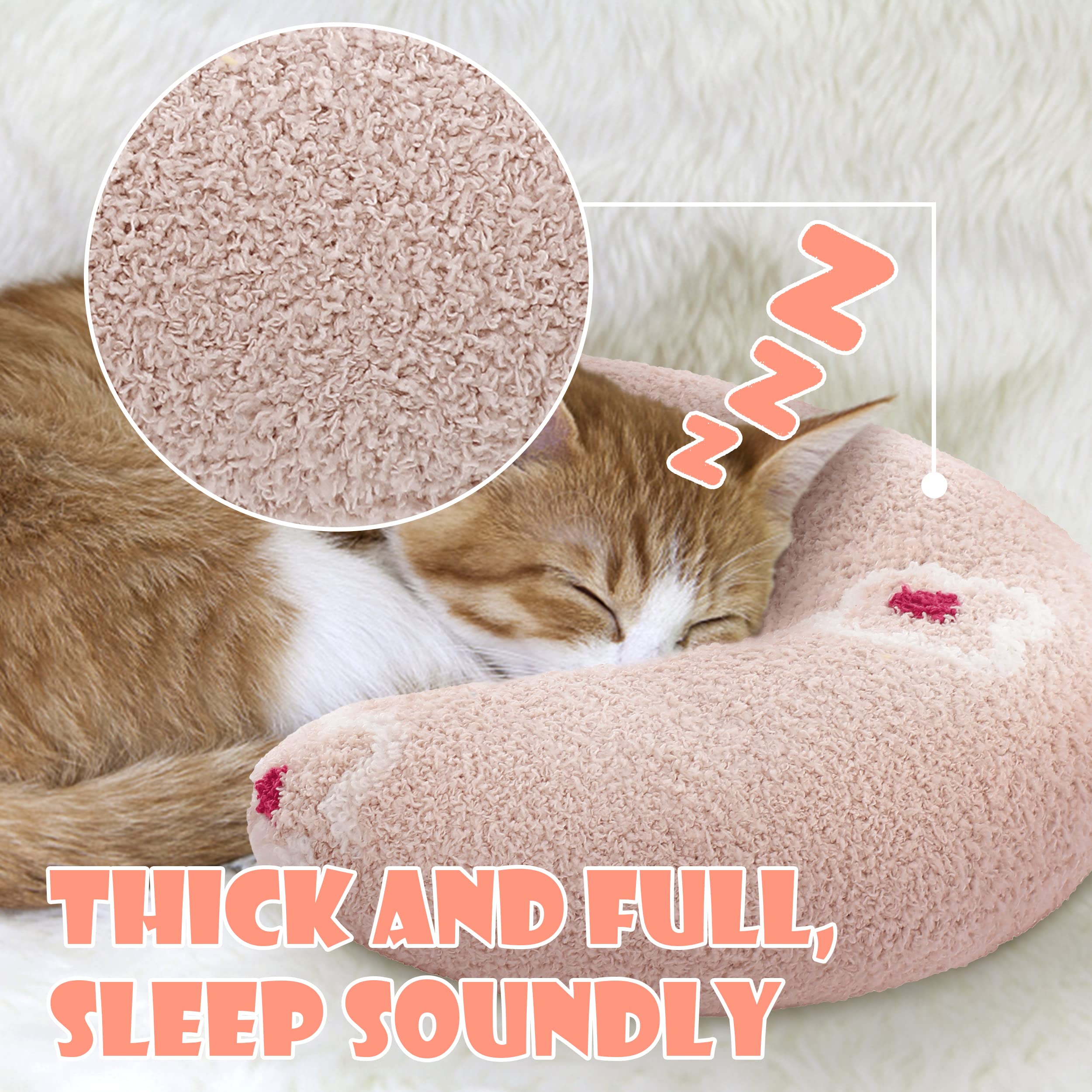 SUNGIFT Little Pillow for Cats, UShaped Half Donut Neck Protector