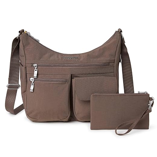 Baggallini Everywhere Bagg - Hobo Crossbody Bag for Women with RFID Wristlet – Water-resistant Travel Bag