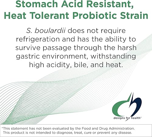 Vista 3 de Designs for Health FloraMyces - Probiótico Saccharomyces Boulardii de 500 mg – Suplementos para la salud intestinal – Probióticos digestivos