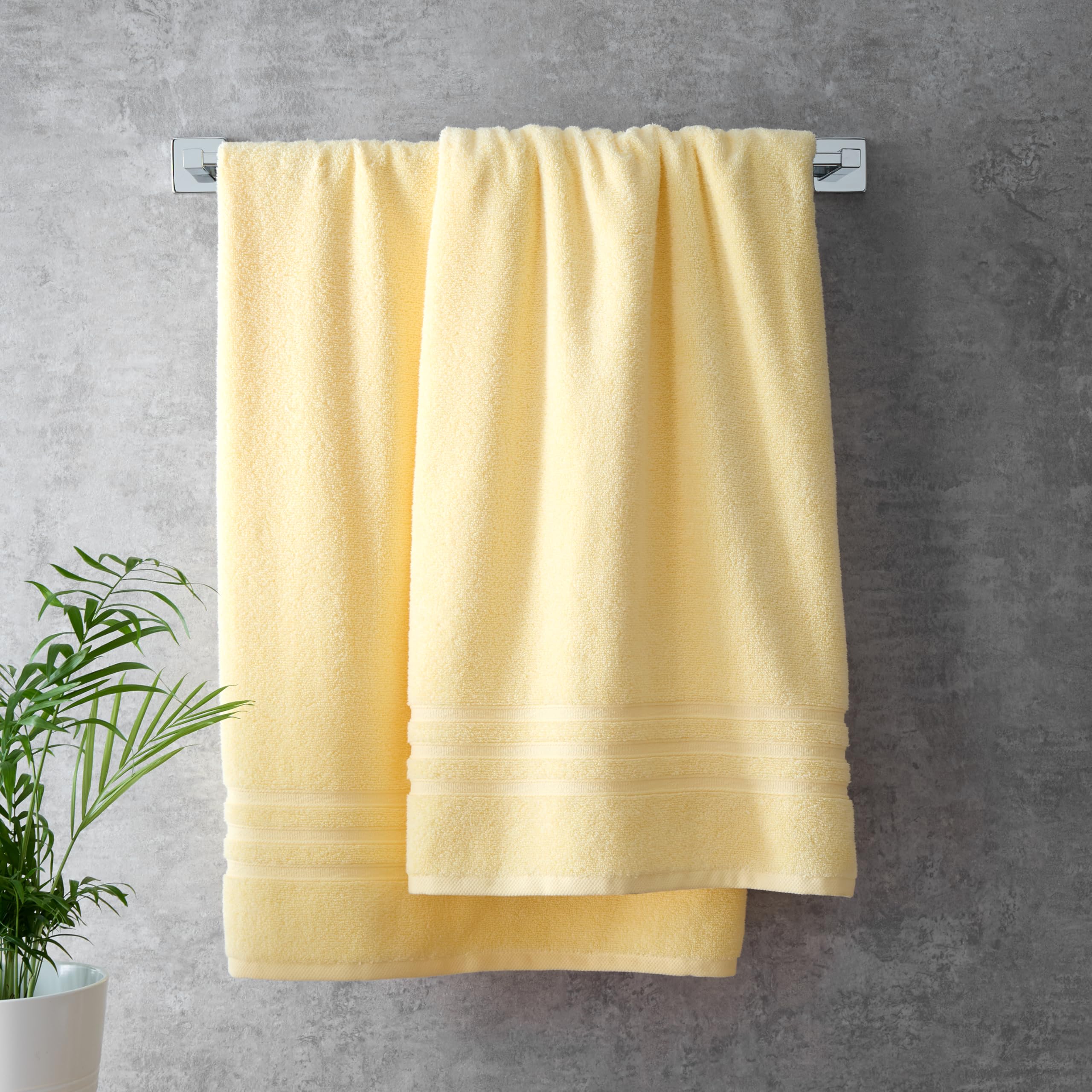 Catherine Lansfield Zero Twist Bath Sheet Pair