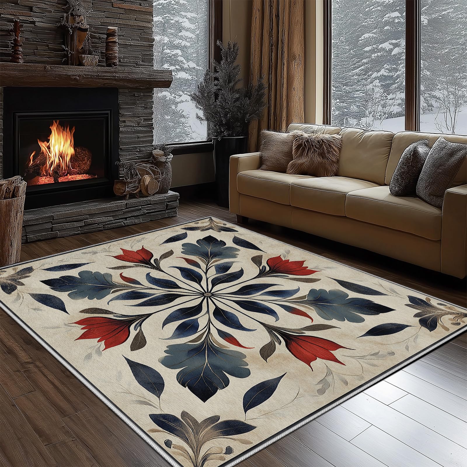 Tapis chambre d'enfant vintage botanique pour créer un cocon douillet