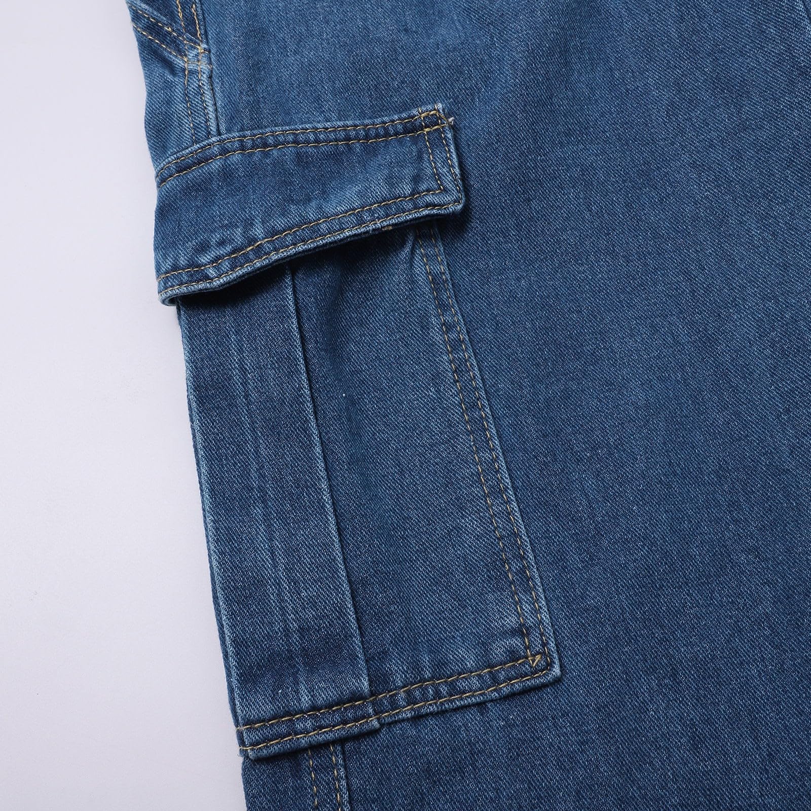 Jean ample pour femme - Coupe large - Décontracté, bleu foncé, L