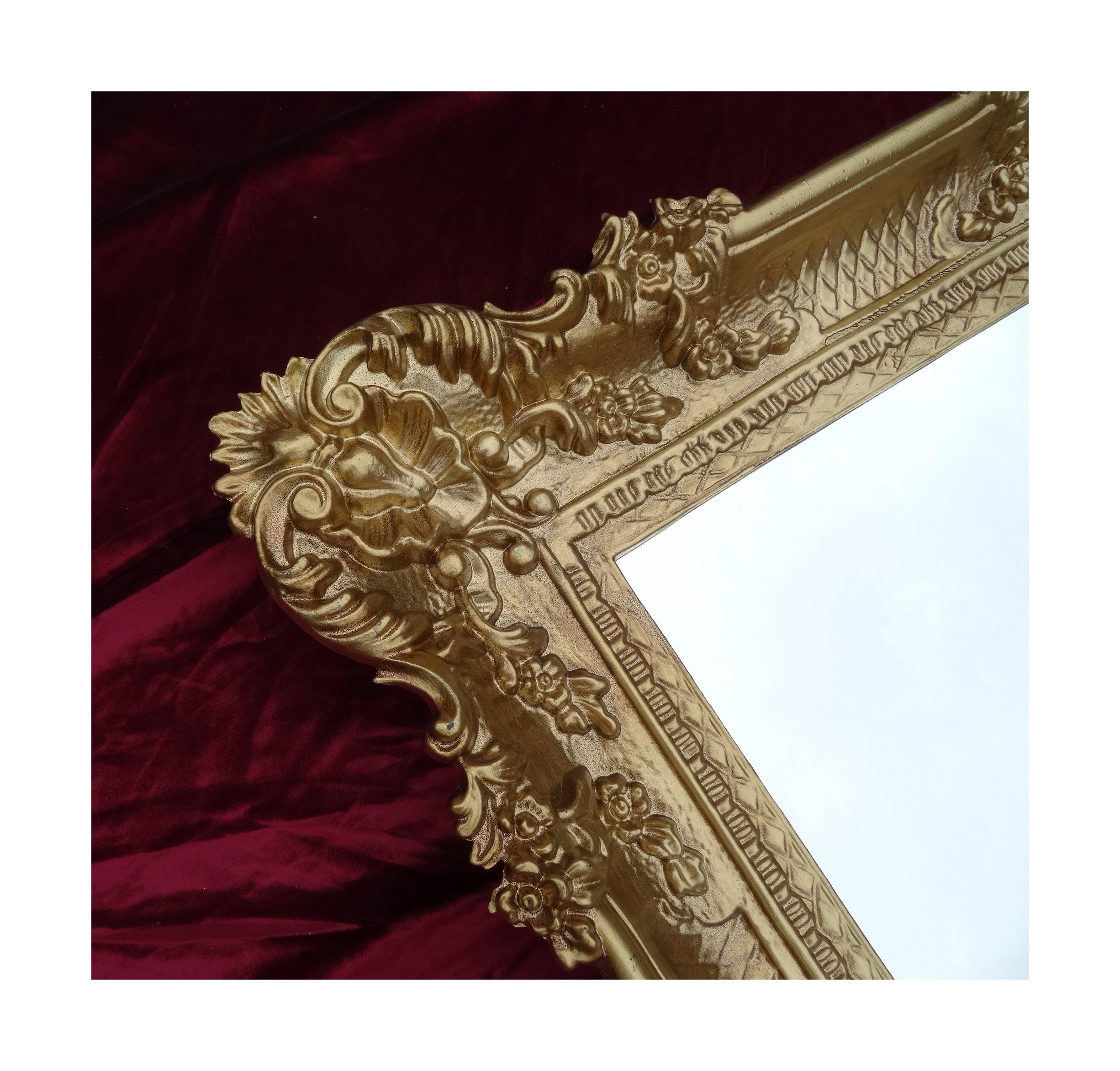 Lnxp Miroir de style baroque en argent avec cadre doré 90 x 70 cm ANTIK