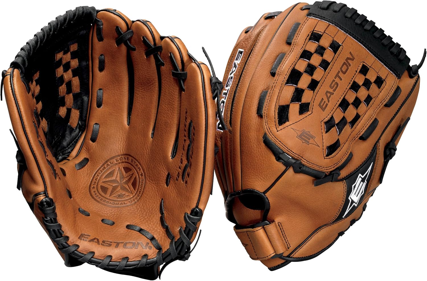 Easton Natural Lone Star Baseball/Softball Glove, Brown