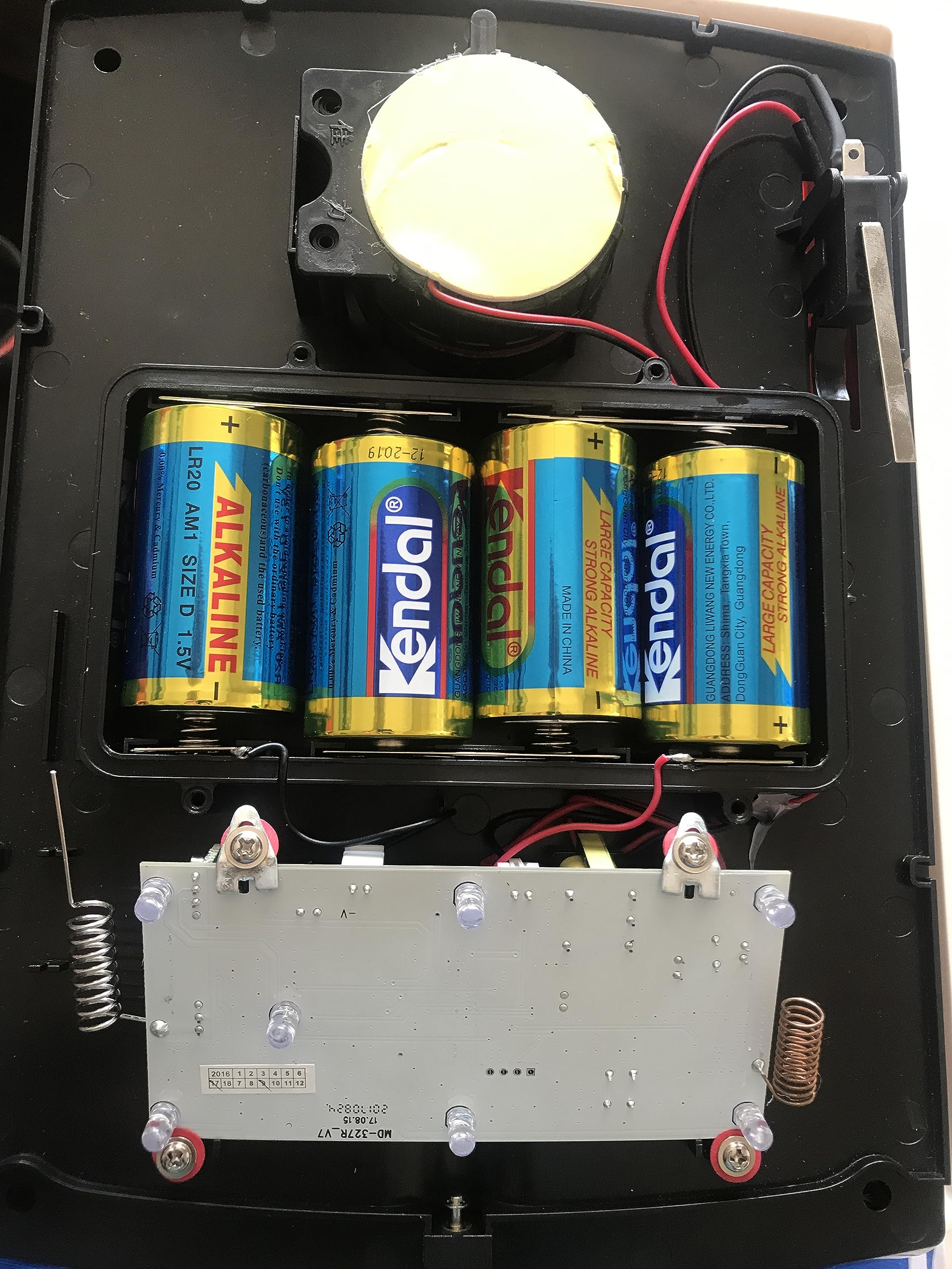 Grande sirène d’Alarme de Batterie sirène stroboscomique d’Alarme de Vie d’Un an avec Batteries 4pc LR20 Li, 433mhz, MD-327R