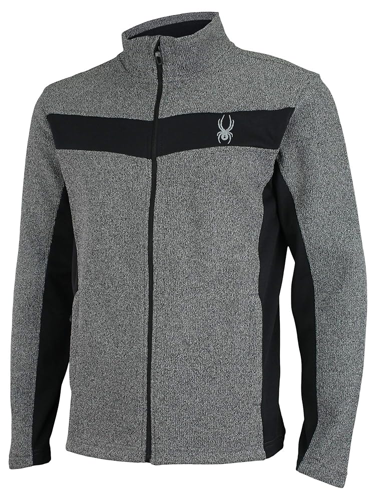 Amazon.com: Spyder Men's Racer Full Zipper Jacket, Charcoal