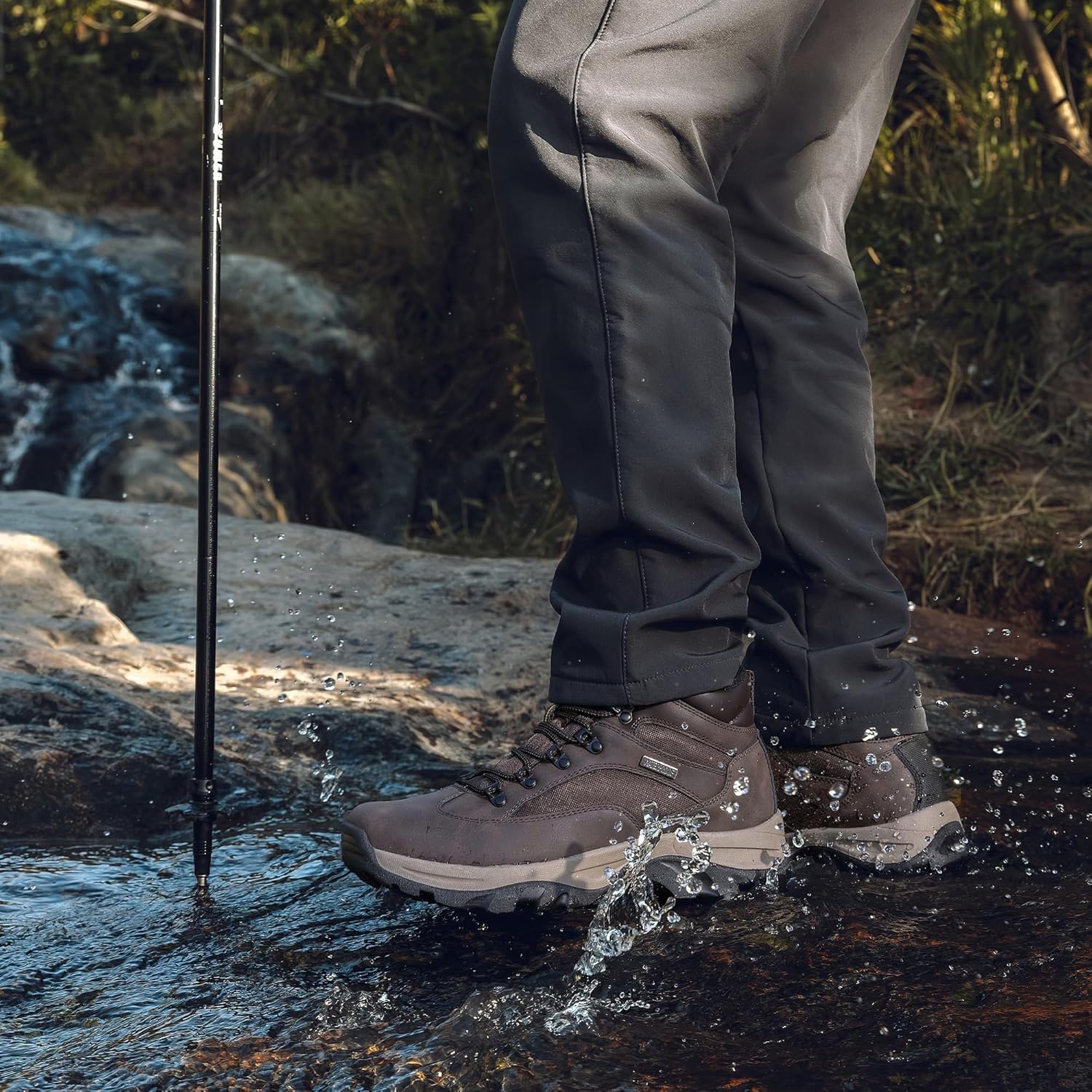 CC-Los Men's Waterproof Hiking Boots Outdoor Backpacking Boot Relaxed Fit Lightweight Size 7-13.5 - Image 5