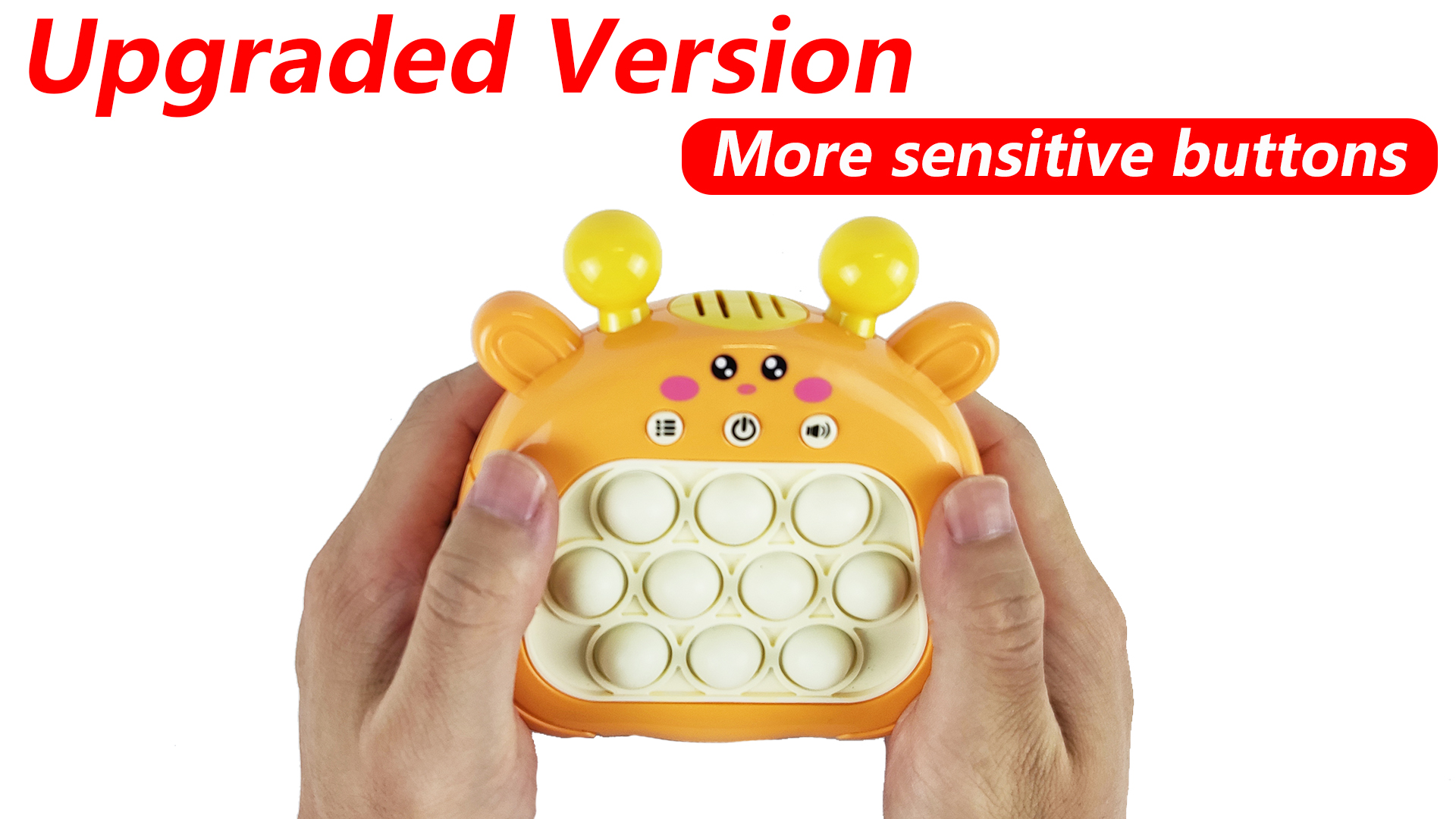 Fivtsme Quick Push Bubbles - Console De Jeu Électronique Pop It - 4 Modes : Casse-tête, Mémoire, Score, Multijoueur - Cadeau Enfant