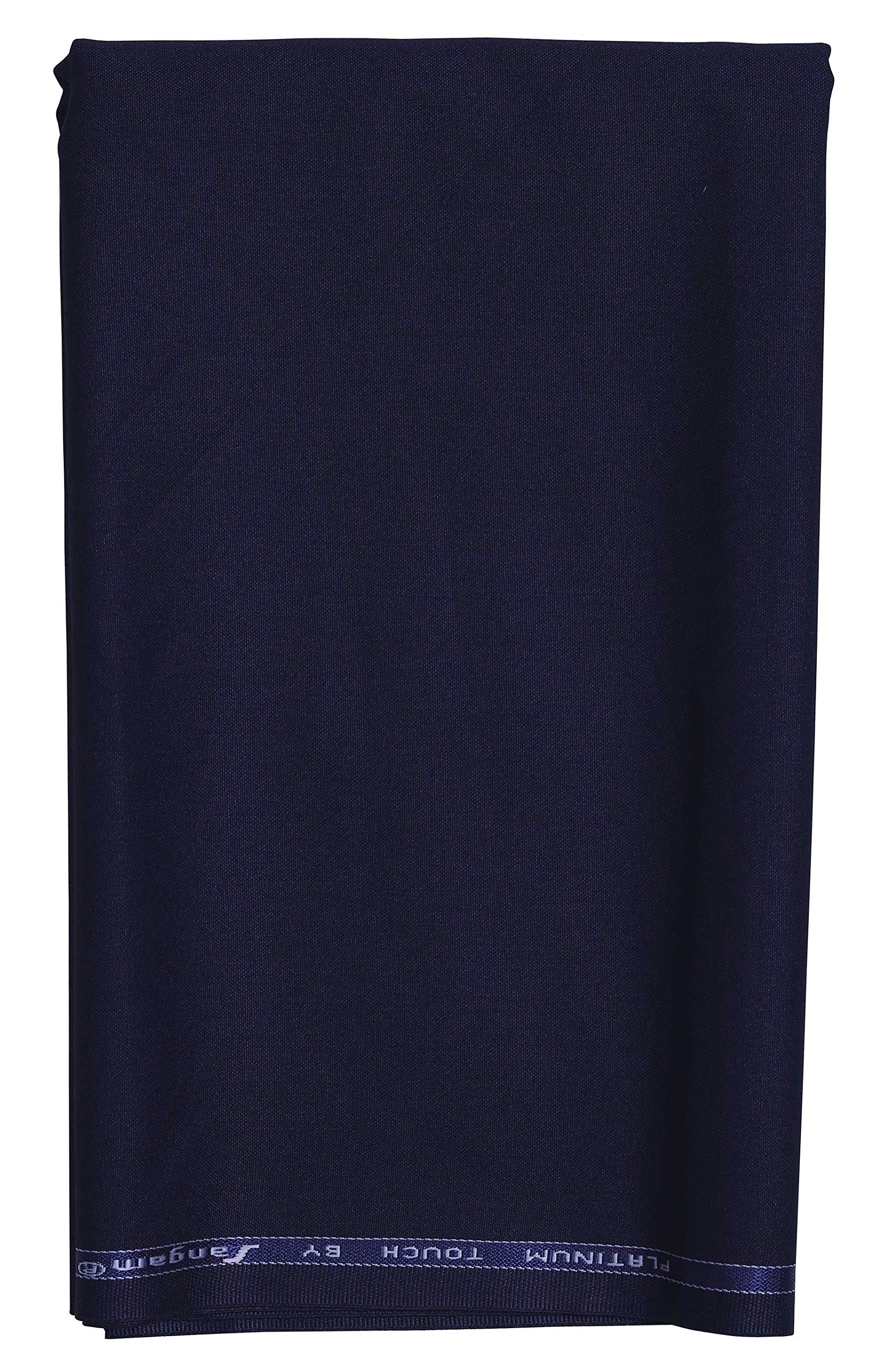 uniform sarees corp Men's Poly Viscose Unstitched Pant-1.3 m Piece Fabric (Blue, Free Size)-picture-25