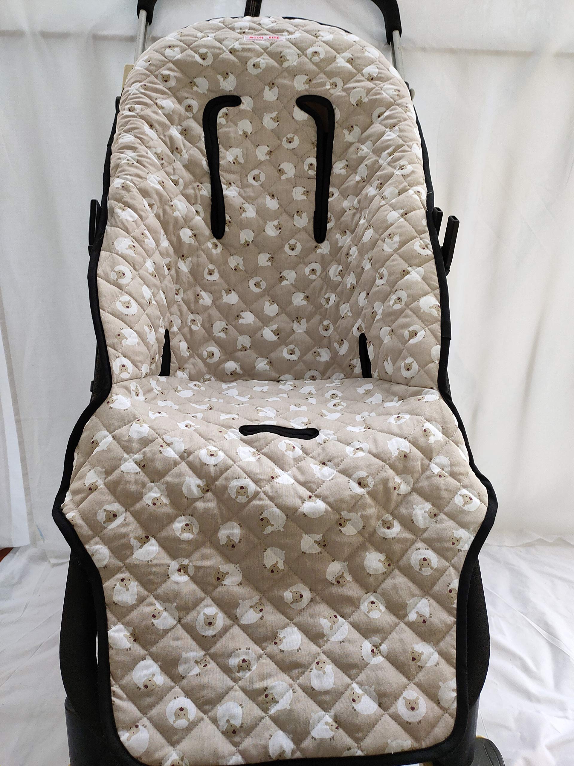 moon-bebe Quilted Case for Bugaboo Cameleon 2 Y 3 Chair Mat (BIEG), Beige