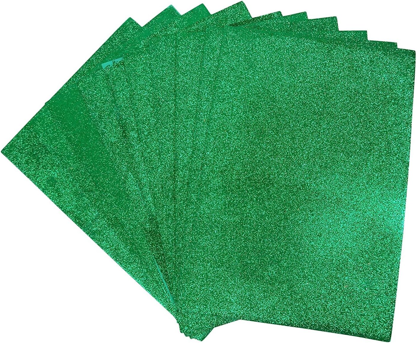 BanteyBanatey Size Glitter Foam Sheet (Pack of 10) (Green)