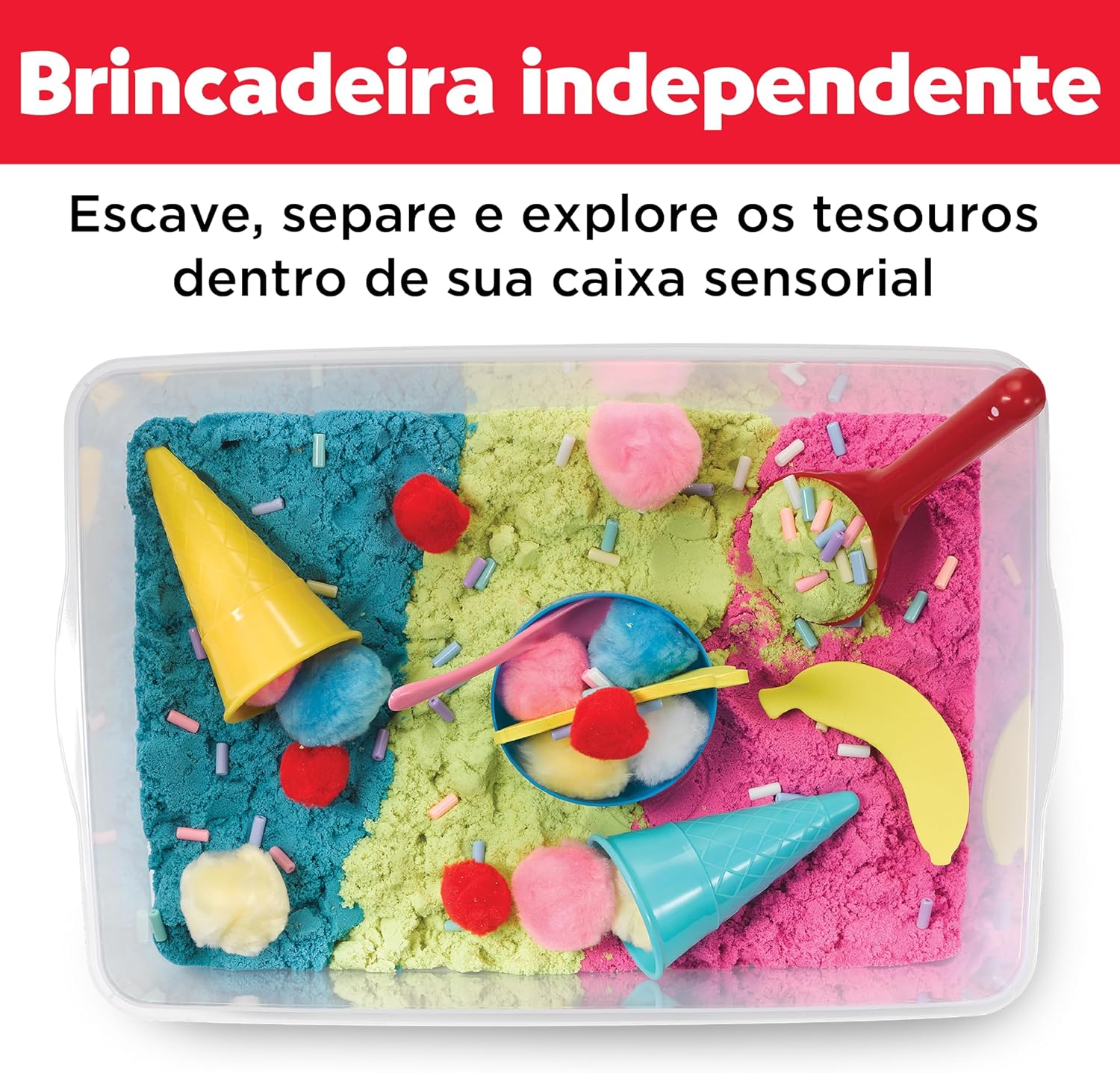 Creativity For Kids, Faber-Castell, Caixa Sensorial Sorveteria, Estimula o Desenvolvimento, para crianças a partir de 3 anos. Creativity For Kids, Faber-Castell, Caixa Sensorial Sorveteria, Estimula o Desenvolvimento, para crianças a partir de 3 anos.