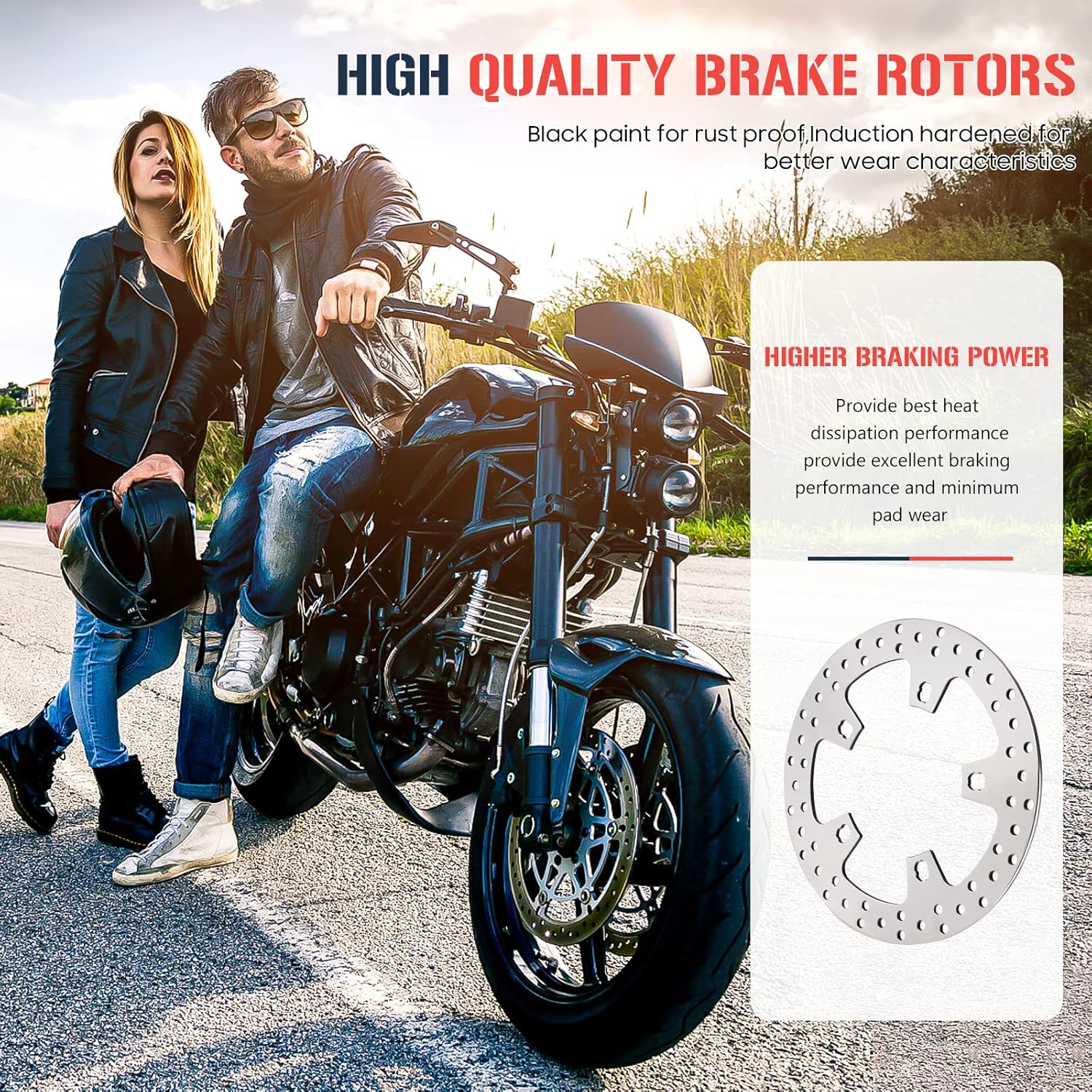11.8" 2 Pcs Front Brake Disc Rotor for Harley Road King FLHR FLHRXS for Street Glide FLHX FLHXS for Electra Glide FLHTCU FLHT 2014-2021 for Road Glide 2015-2021