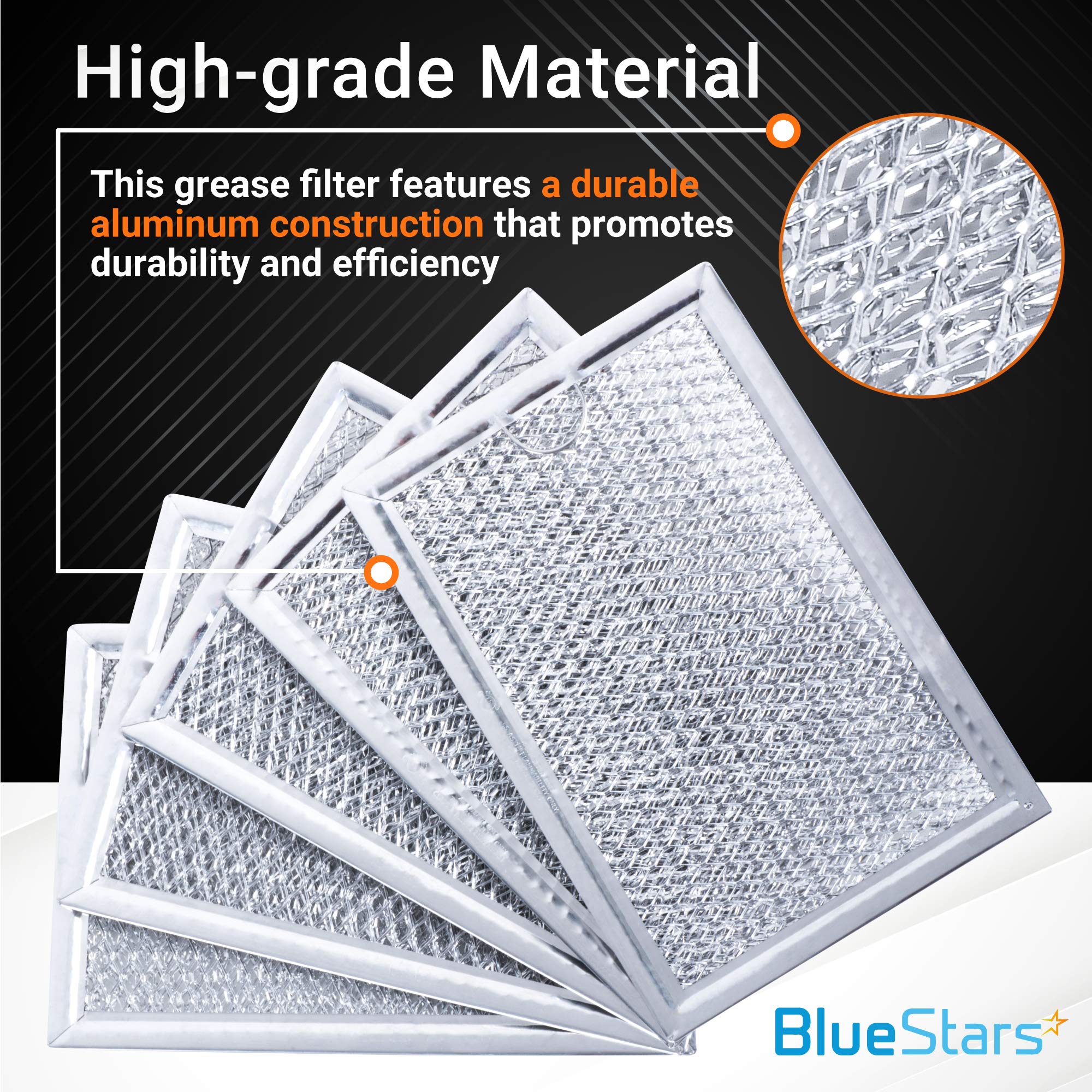 Amazon.com: BlueStars 5-PACK WB06X10309 Microwave Grease Filter  