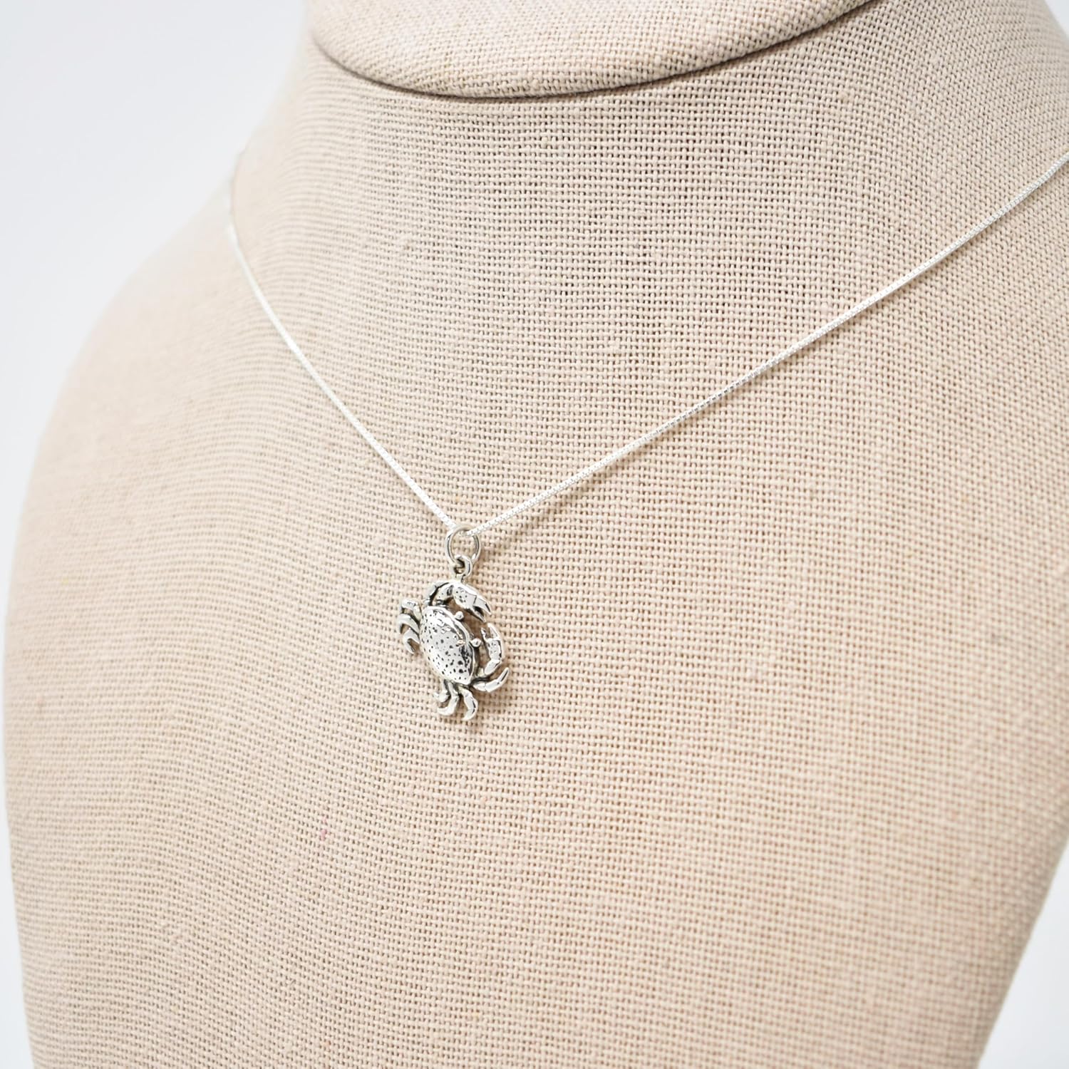 Crab Necklace in Sterling Silver | 18" Sterling Silver Chain | Cancer Zodiac Jewelry | Gift for Her - Image 6