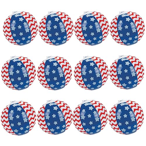 Fun Express Inflatable Patriotic 5 Inch Stars & Stripes Mini