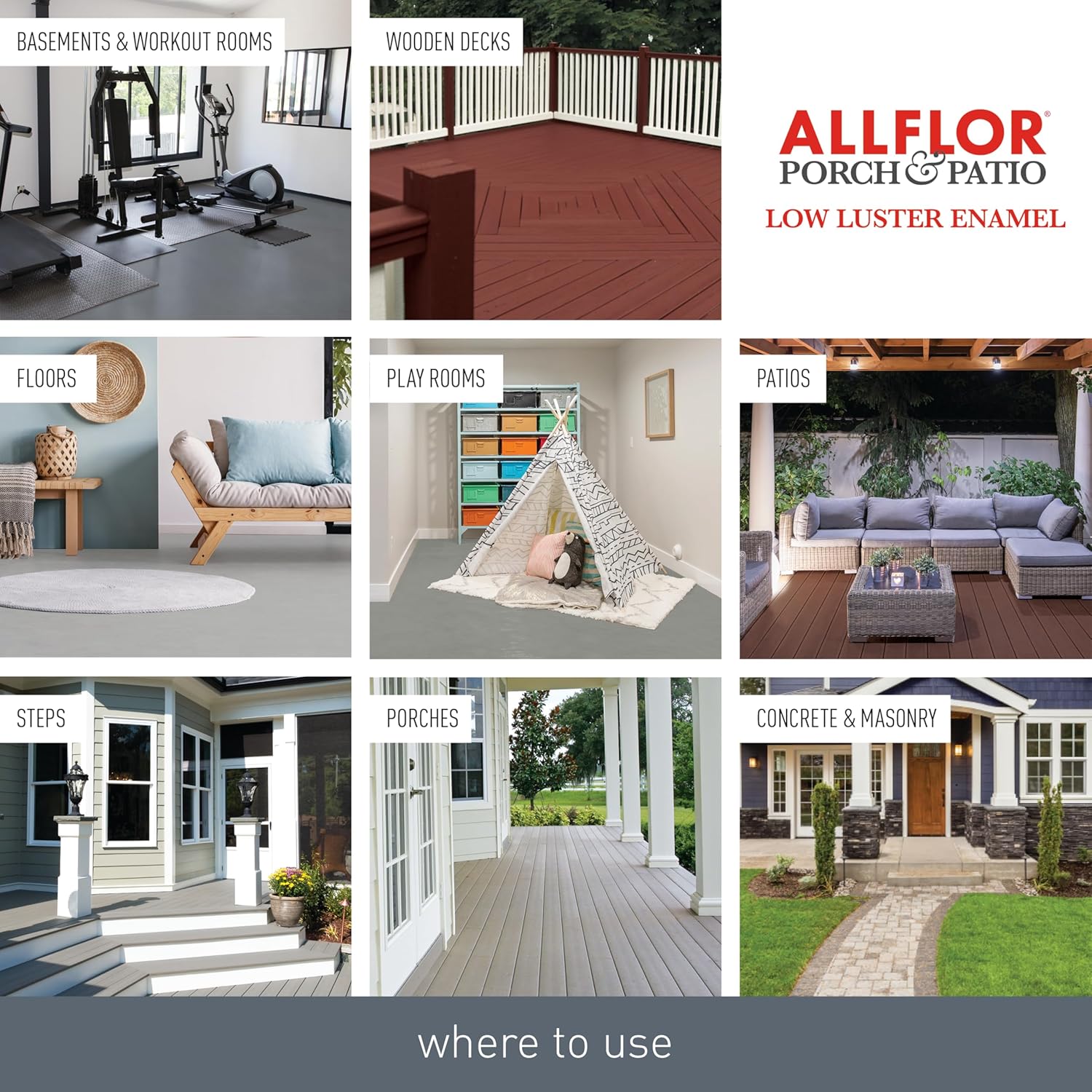 CALIFORNIA PAINTS ALLFLOR Porch, Patio and Floor Enamel Paint, Battleship Gray, 1 Quart, Extremely Durable Water-Based Formula, Ideal for Patios, Pool Decks, Basements & More